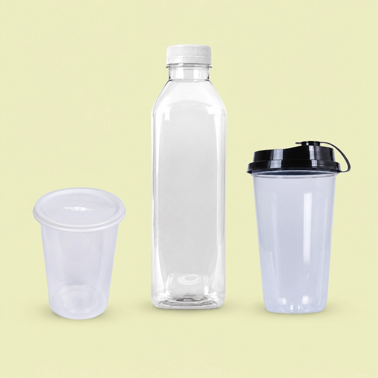 Plastic Juice GLass WIth Lid