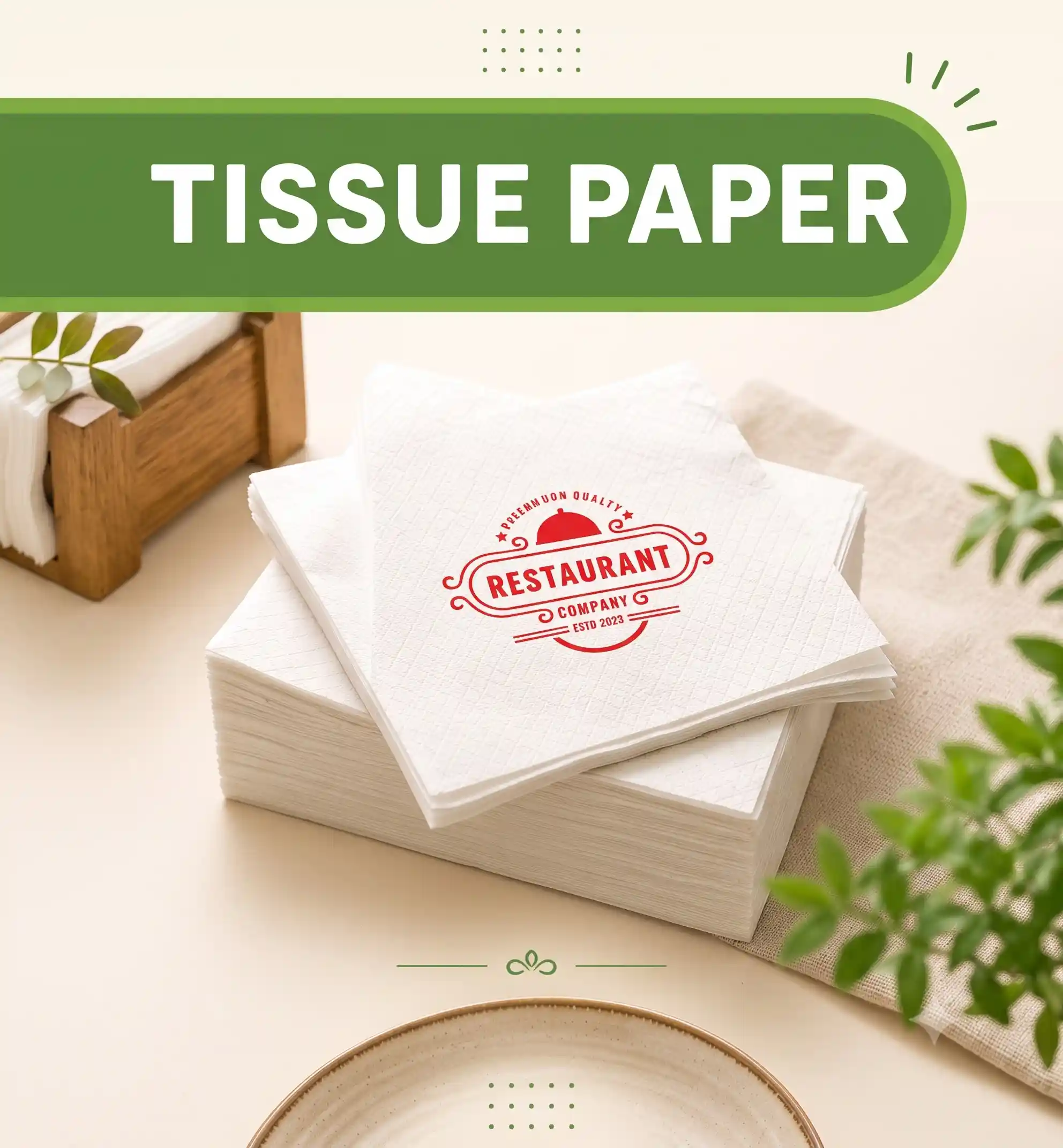 Tissue Paper & Caps Mobile Banner