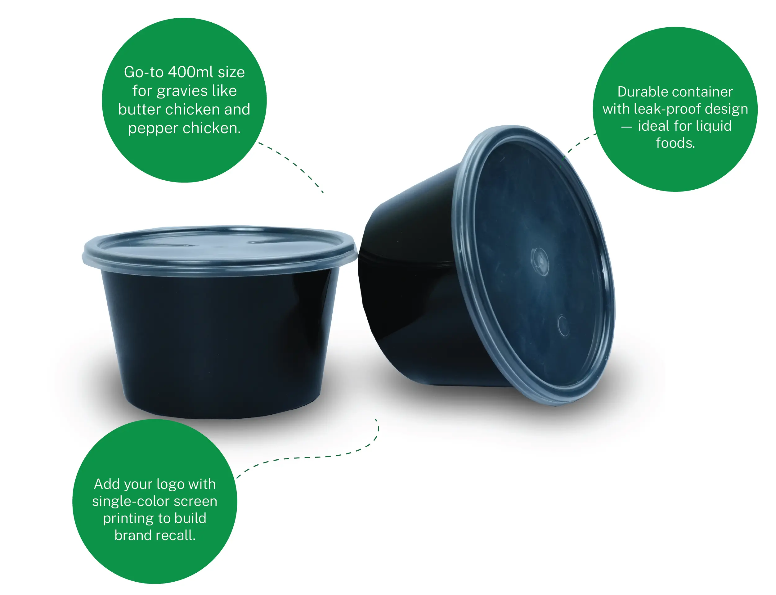 400ml Round Plastic Food Container - Pack of 1000 Pieces - image 5