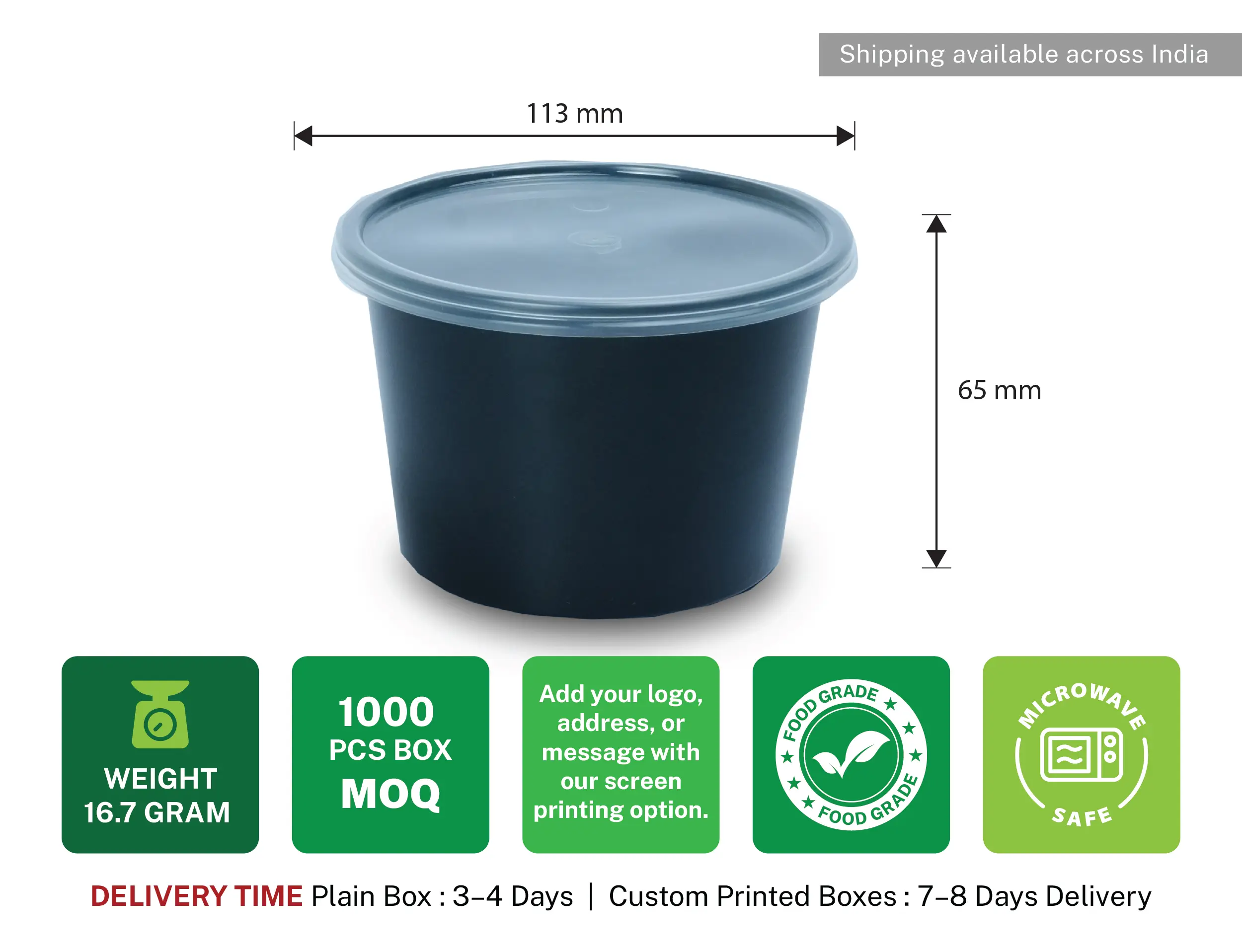 400ml Round Plastic Food Container - Pack of 1000 Pieces - image 6