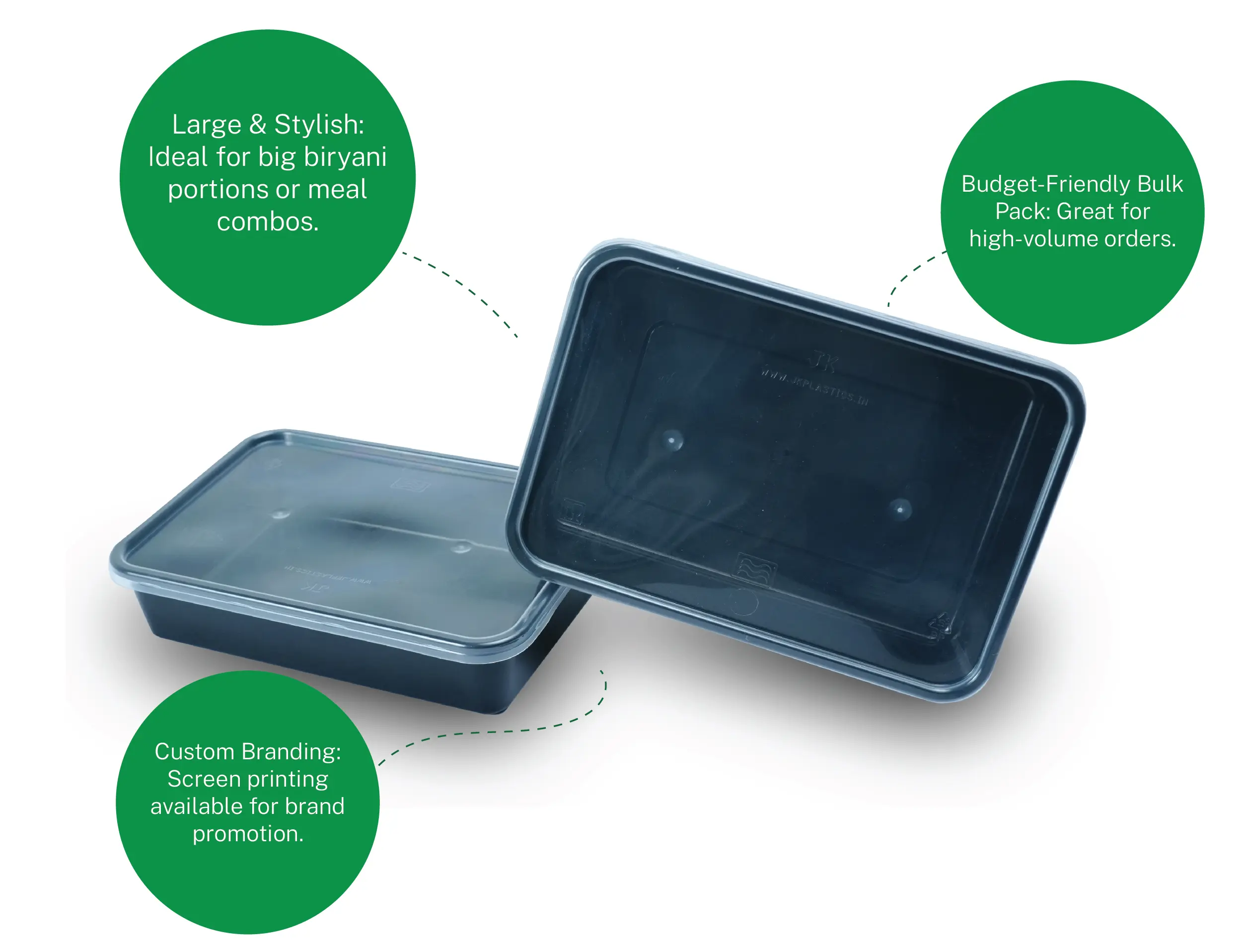 1500ml Rectangle Plastic Food Container - Pack of 500 Pieces - image 5