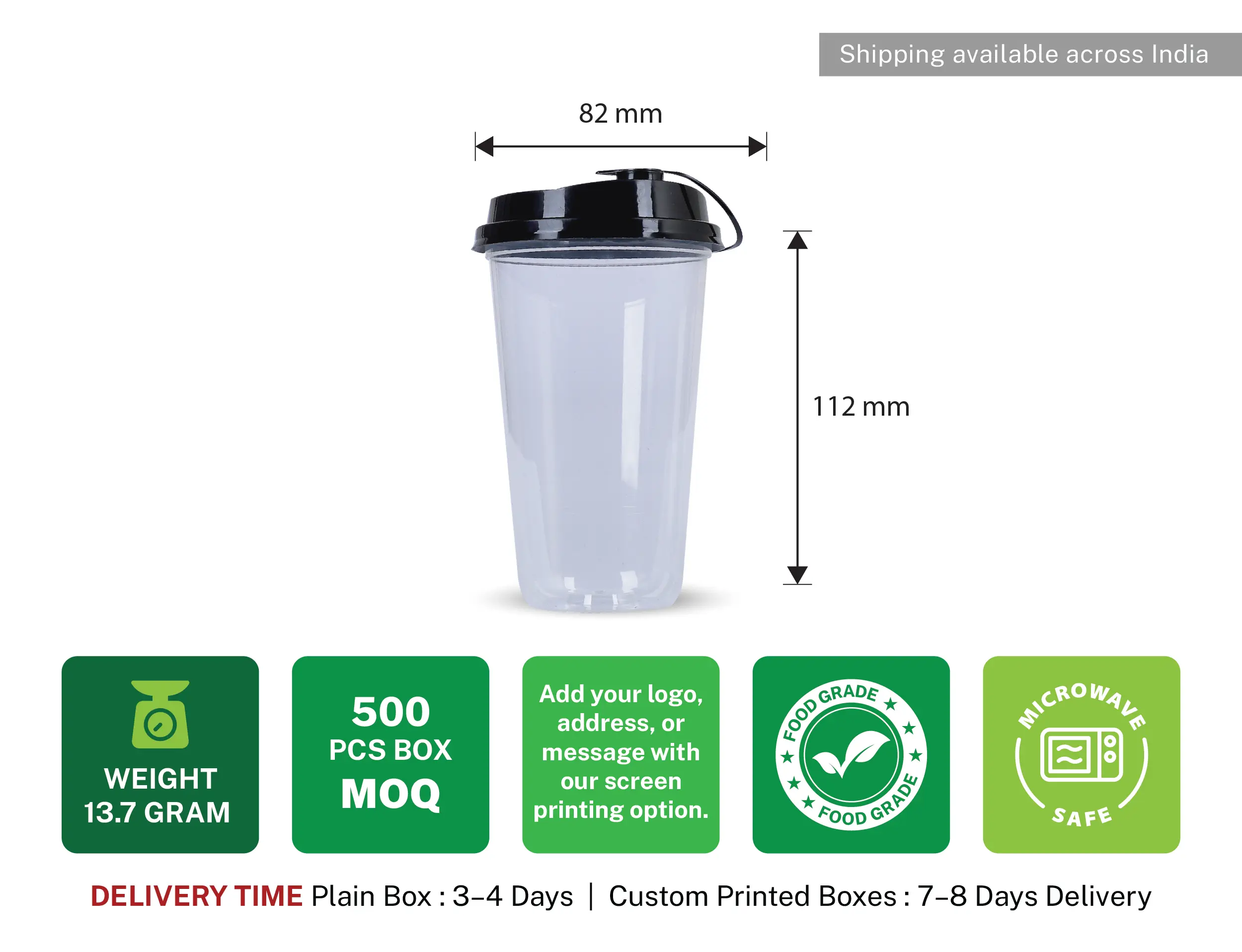 250ml Plastic Sipper Glass with Lid - Pack of 1000 Pieces - image 3
