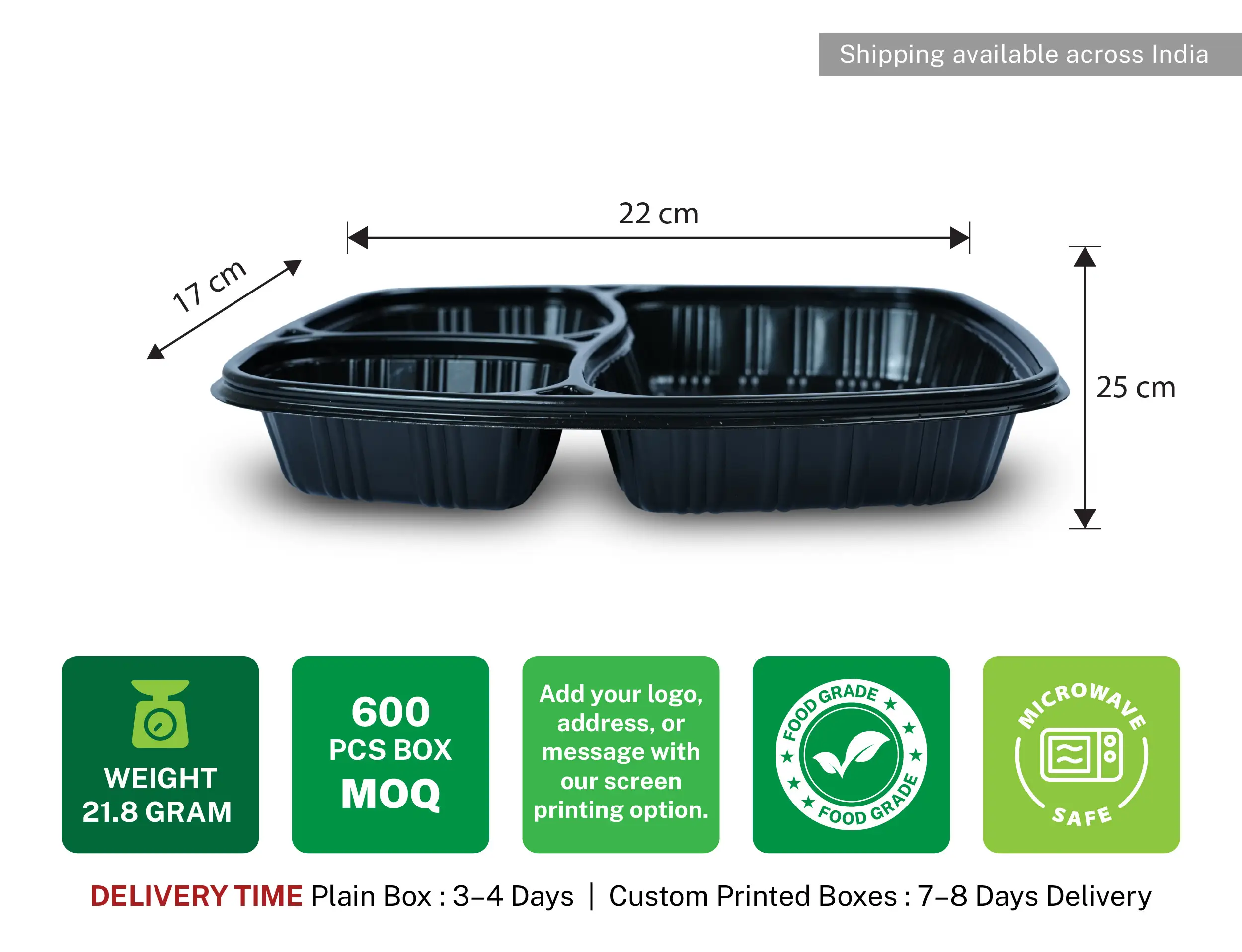 Mini 3cp Meal Tray Lunch - Pack of 600 Pieces - image 9