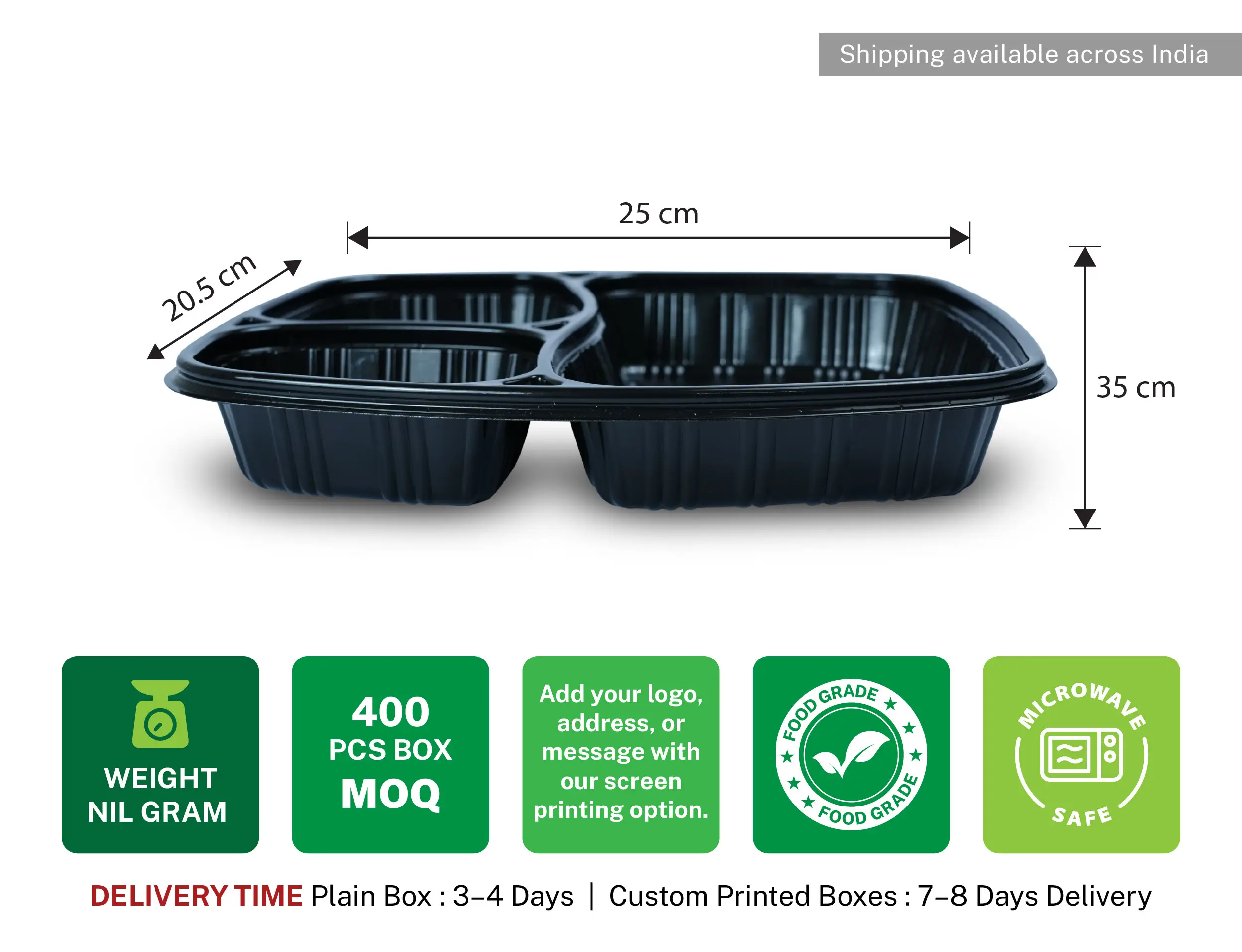 Large 3cp Meal Tray Lunch Pack of 600 Piece - image 9