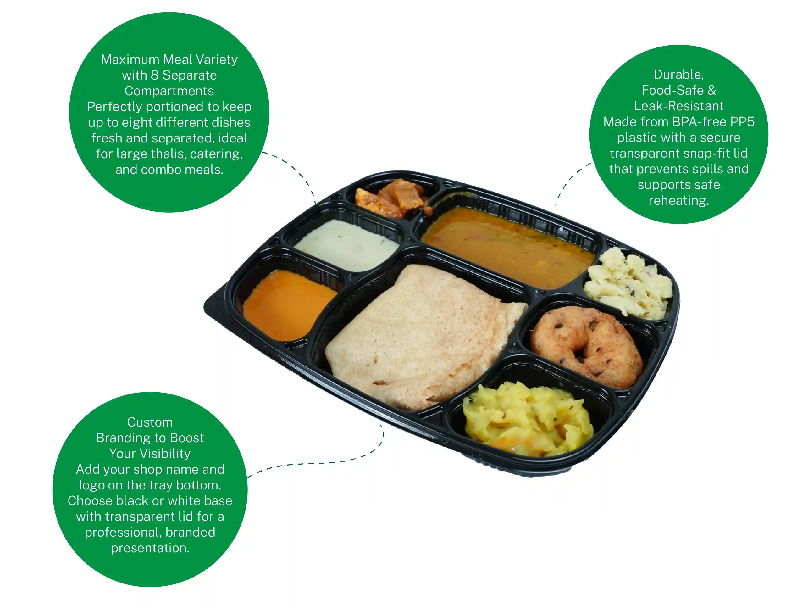 8cp Meal Tray with Lid - Pack of 300 Pieces - image 11