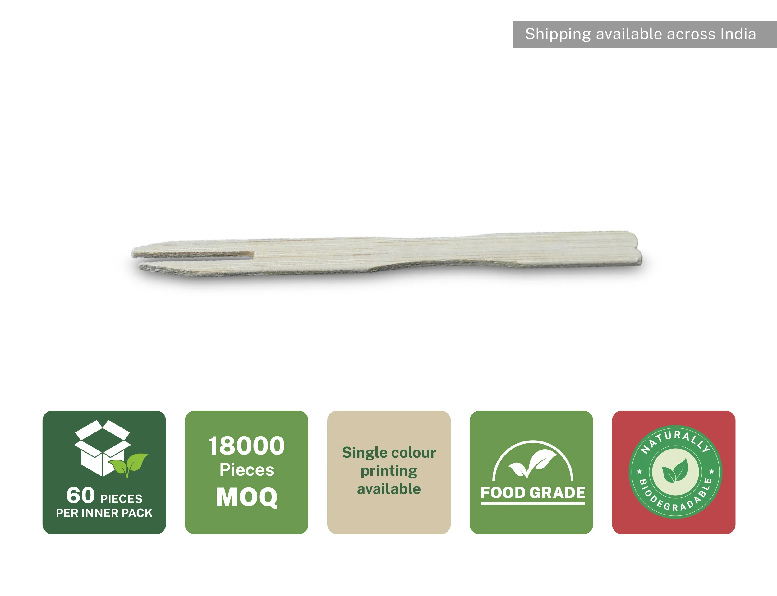 Disposabel Wooden Fruit Fork - Pack of 10000 Piecs - image 2