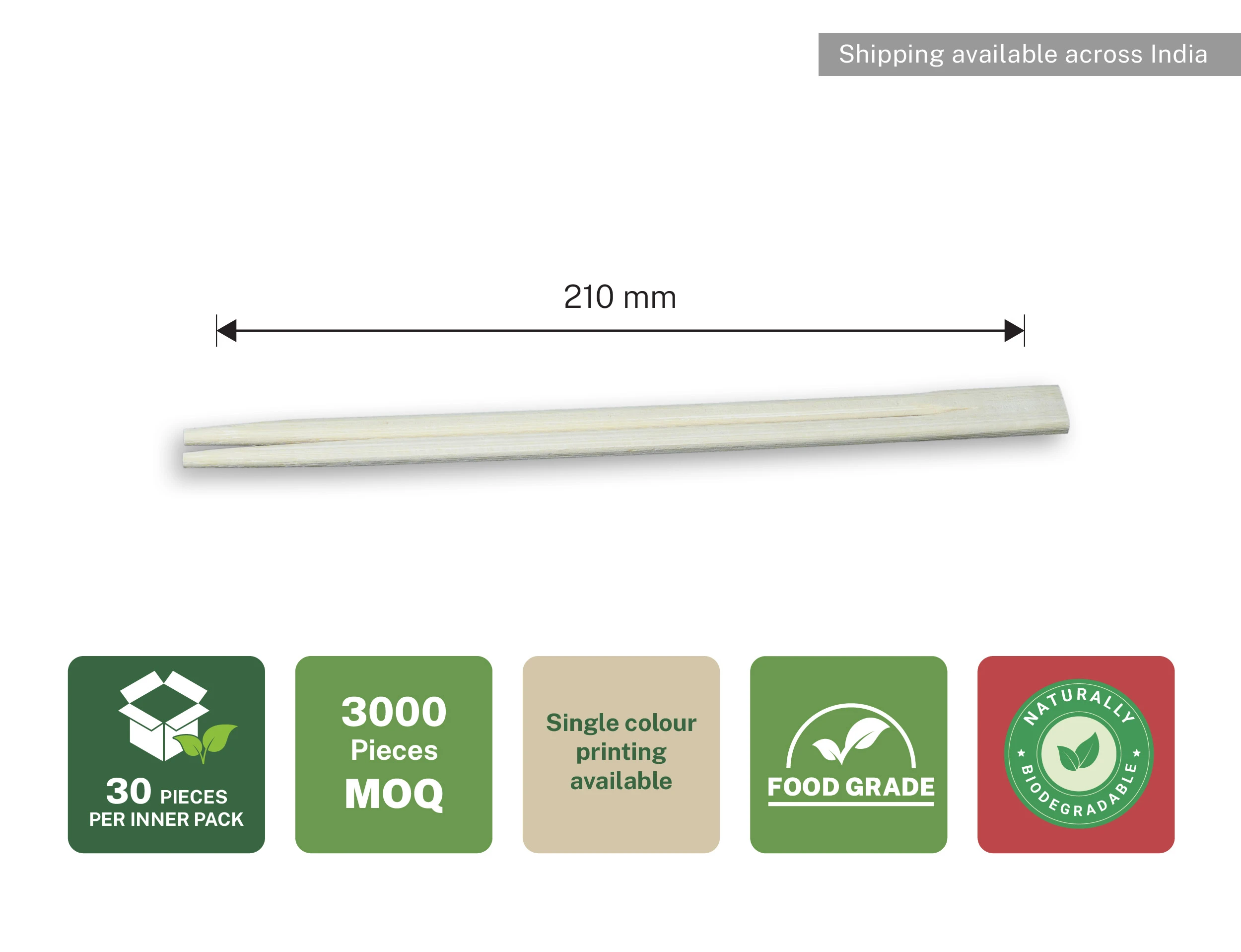 Disposable Wooden Chop Stick - Pack of 3000 Pieces - image 3