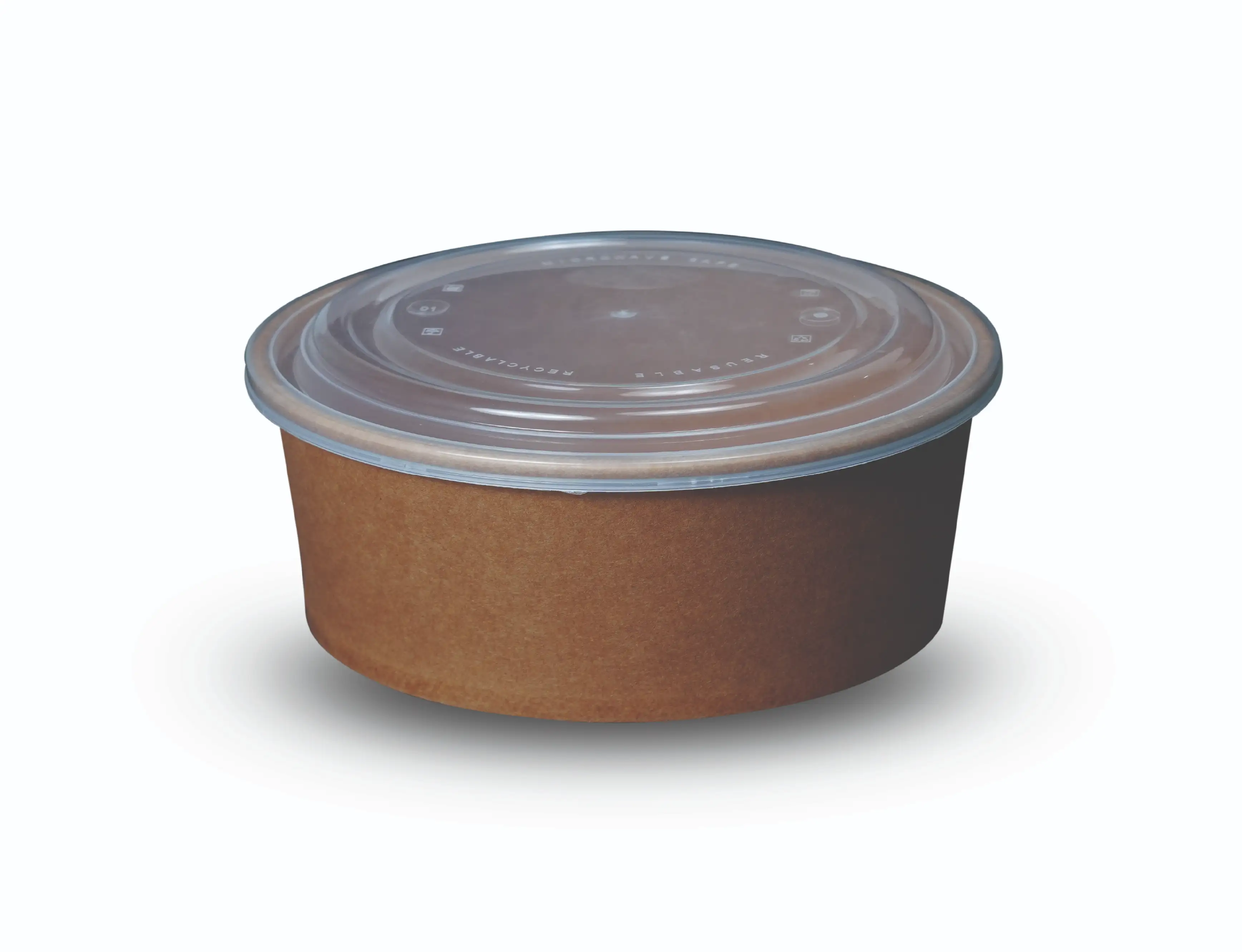 500ml kraft Paper bowl with lid - Pack of 500 pieces - image 2