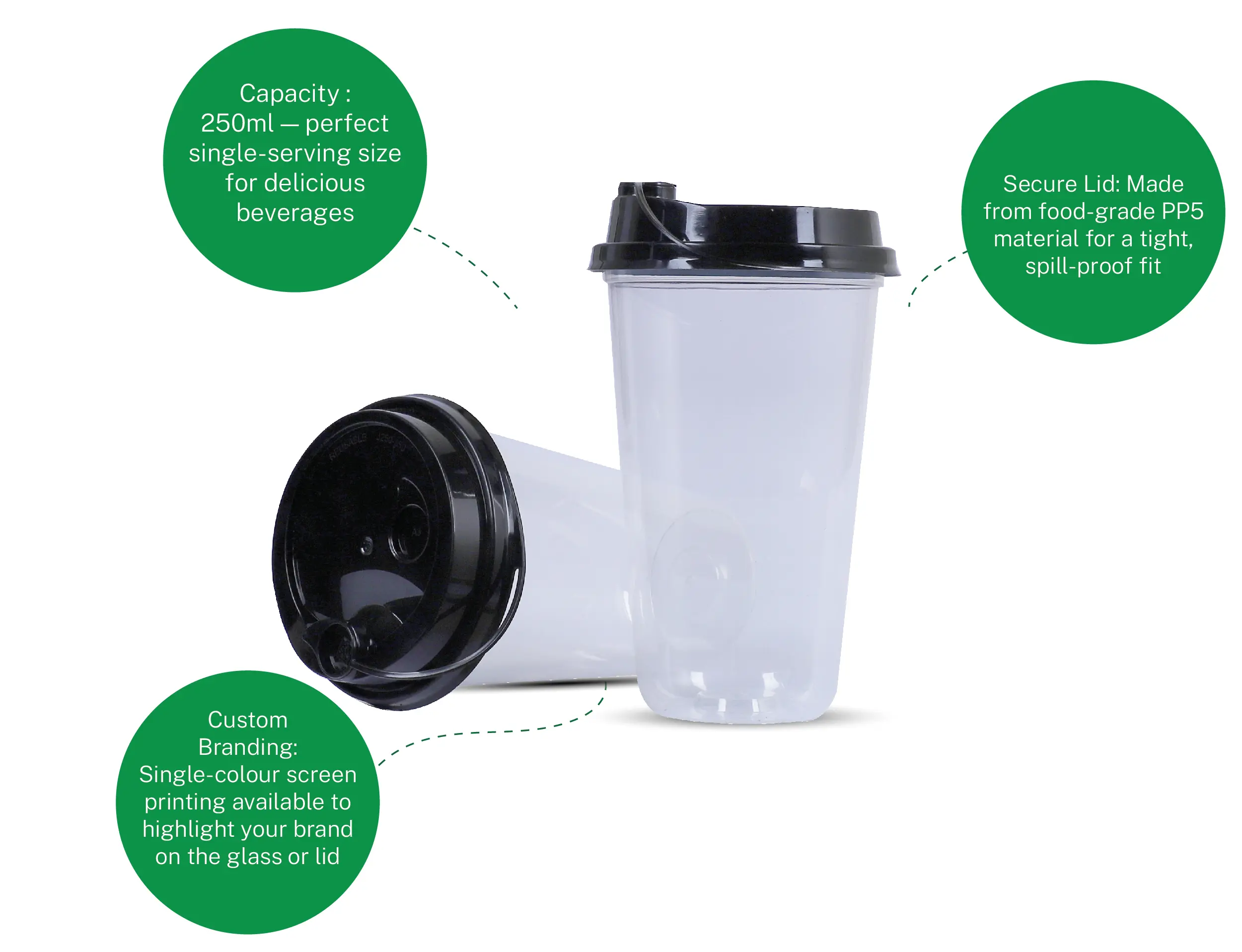 250ml Plastic Sipper Glass with Lid - Pack of 1000 Pieces - image 9