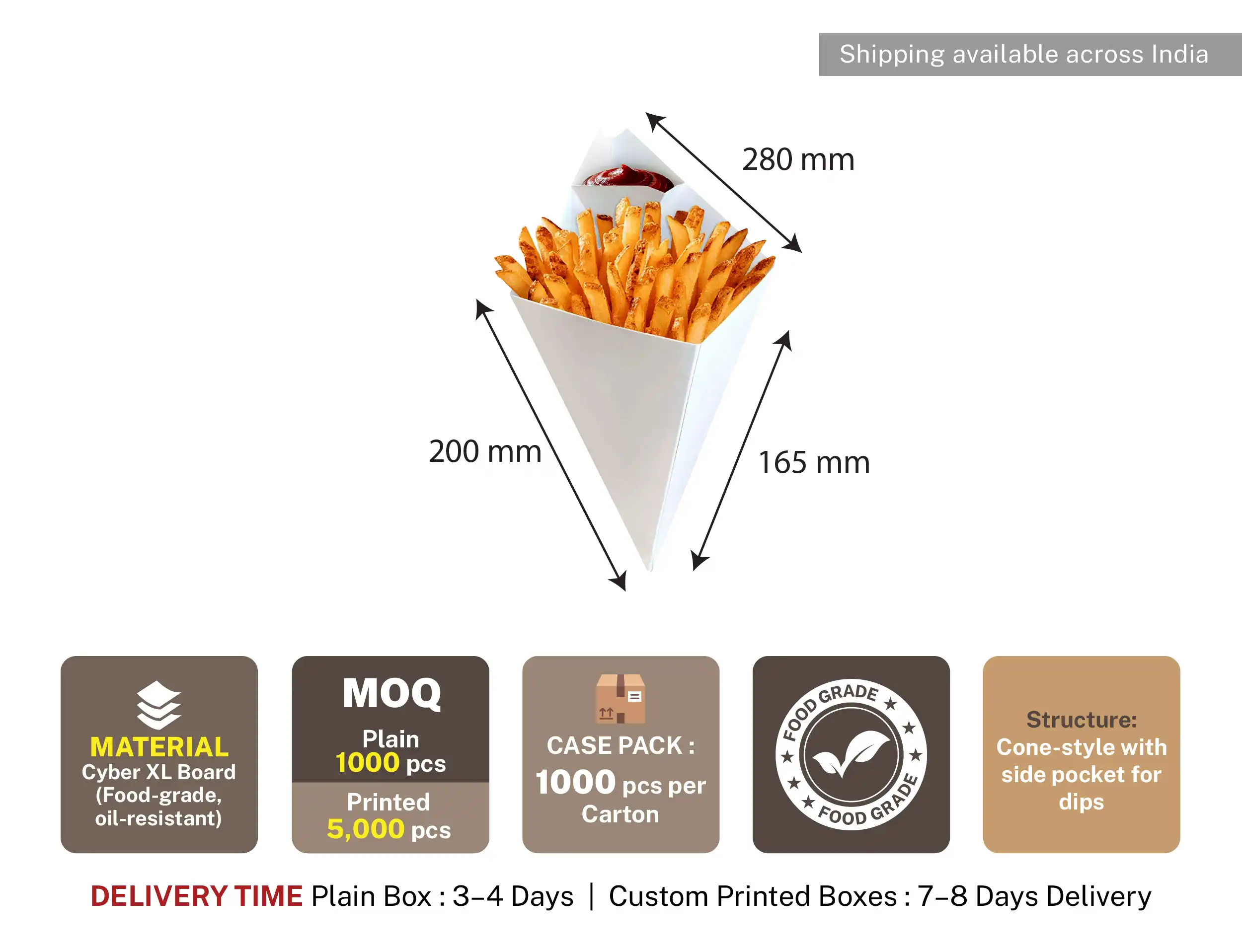 French Fries cone with Sauce Pocket - image 4