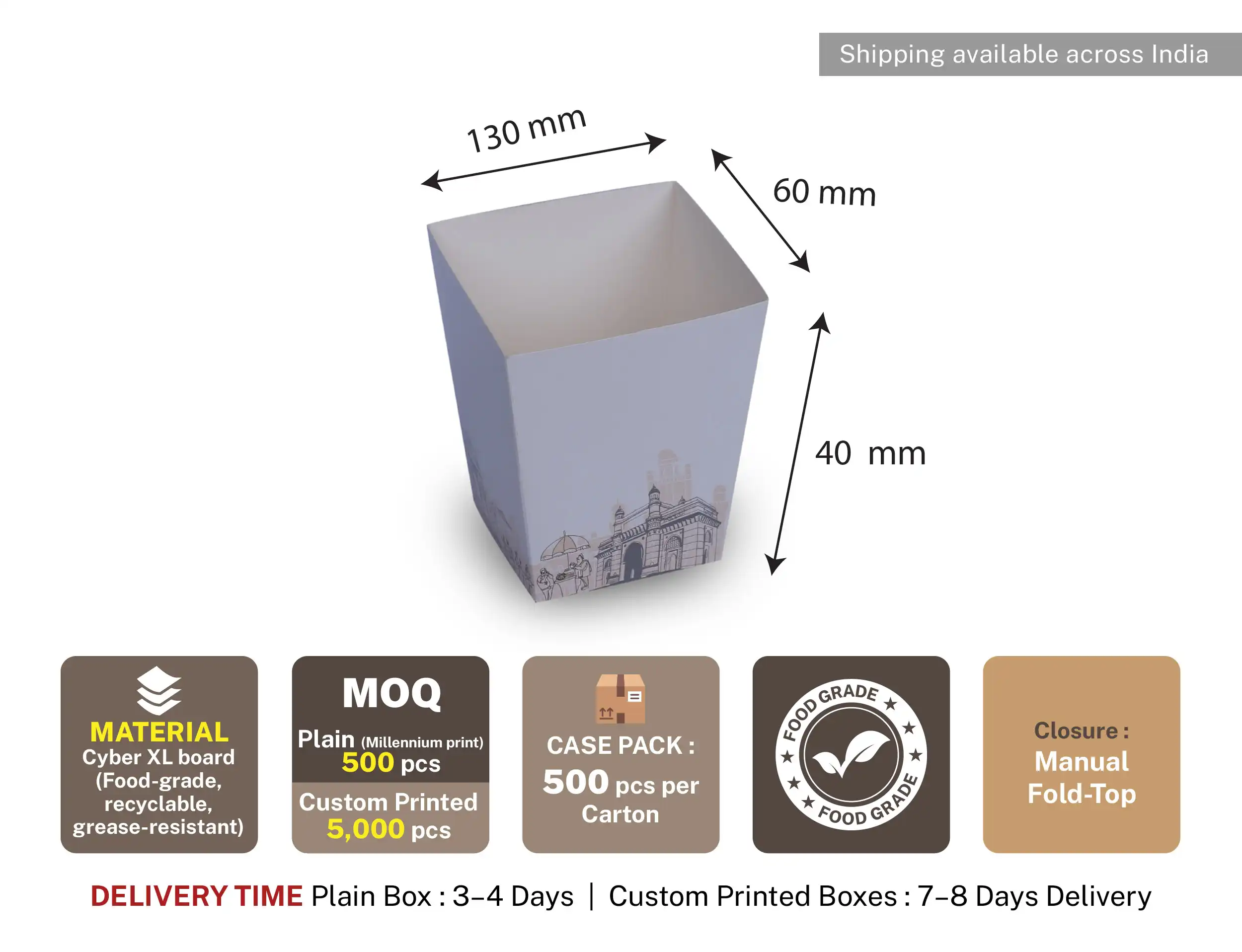 1500ml Pop Corn Box - Pack of 500 Pieces - image 3