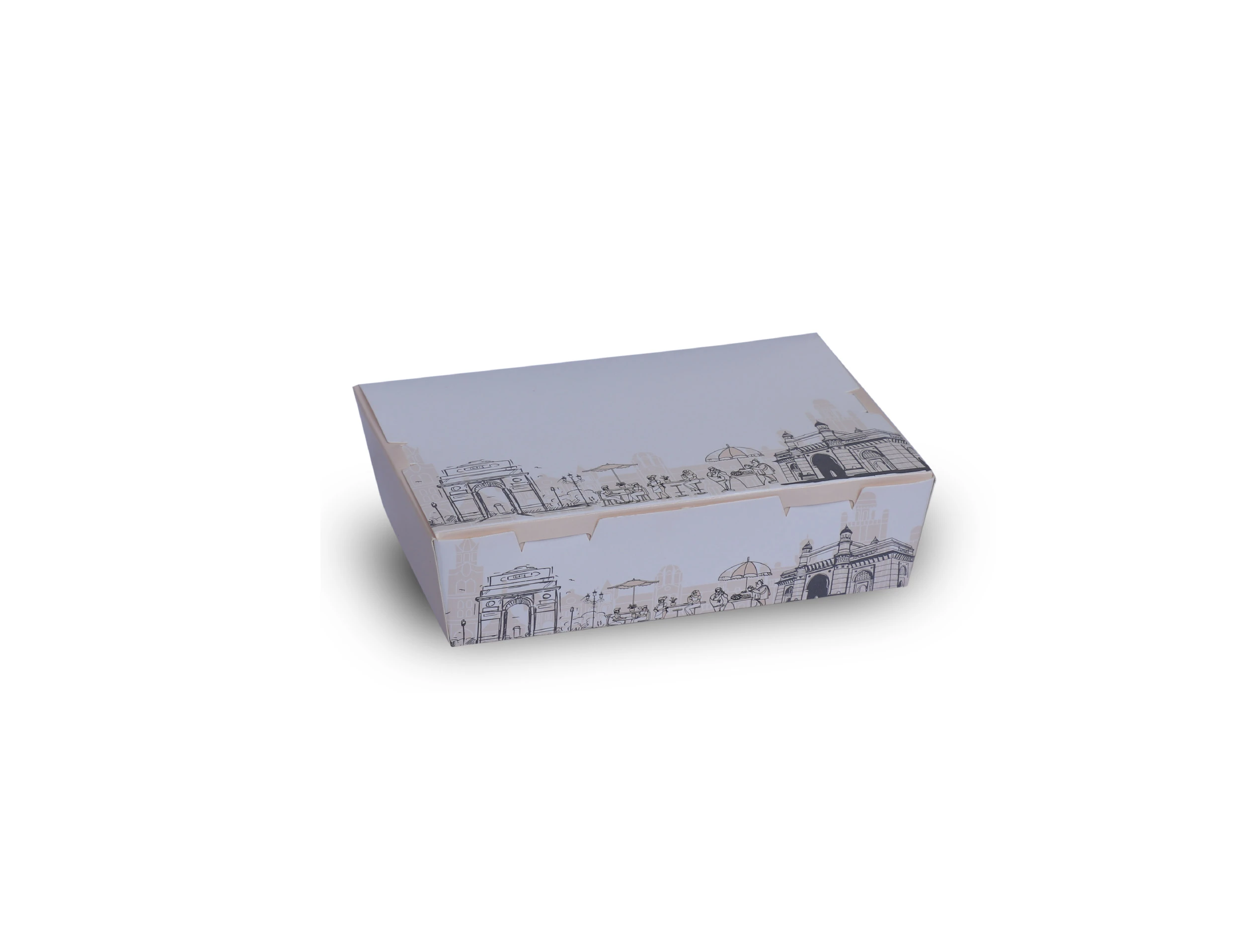 250ml White Paper Meal box  - Pack of 1000 Pieces - image 2
