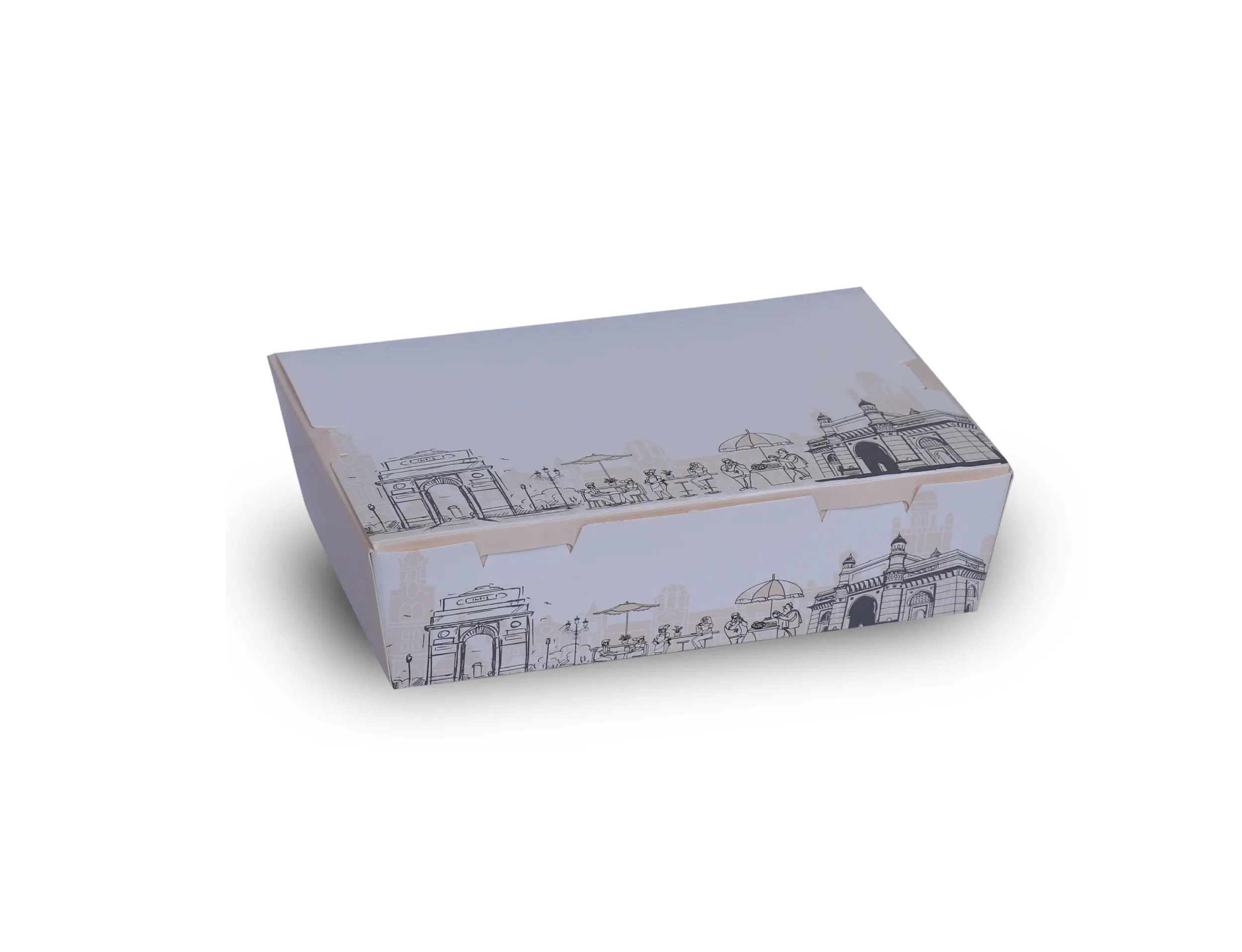 1000ml White Paper Meal box - Pack of 400 Pieces - image 2