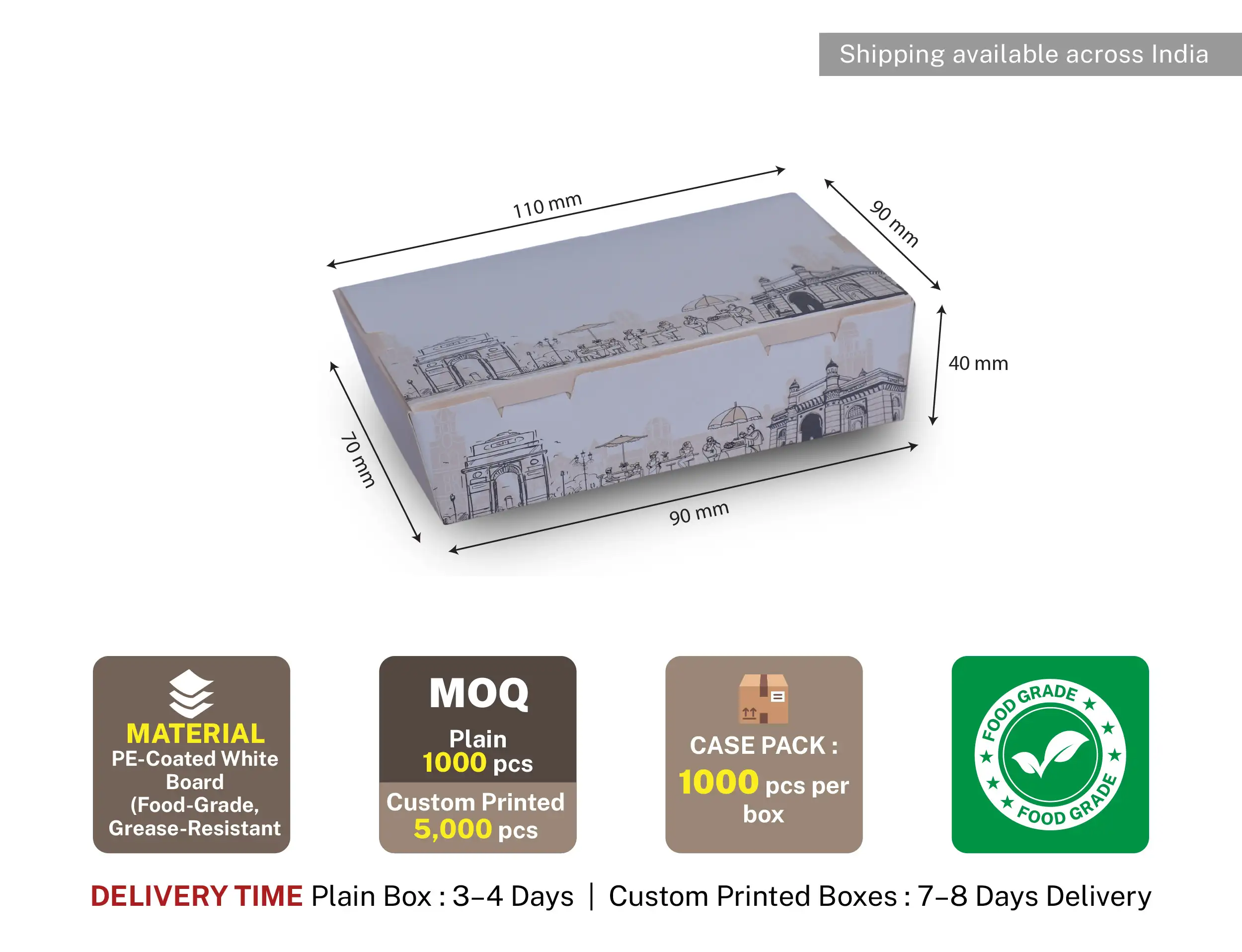 250ml Kraft Paper Meal Box - Pack of 800 pieces - image 4