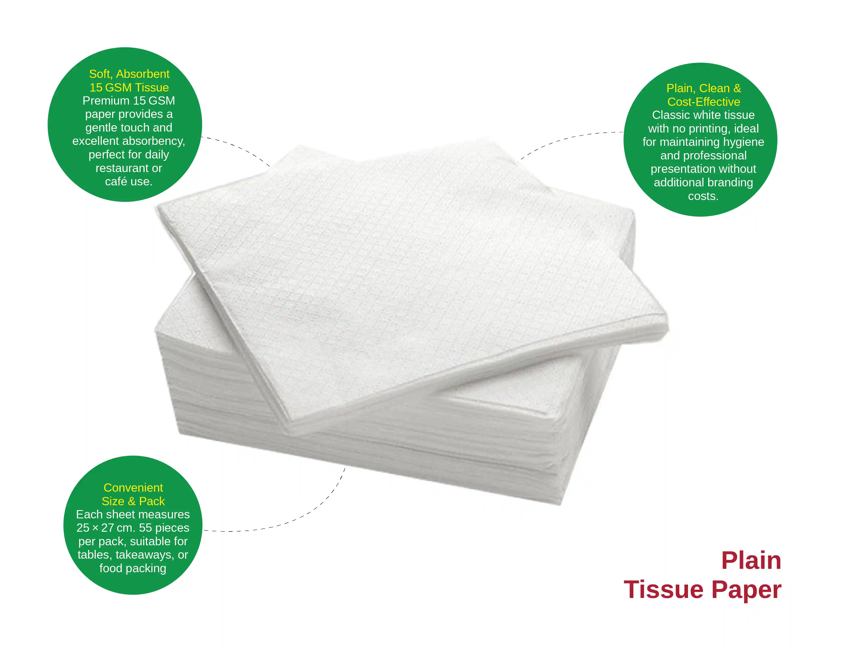 Tissue paper plain - (pack of 30 packs) - image 2