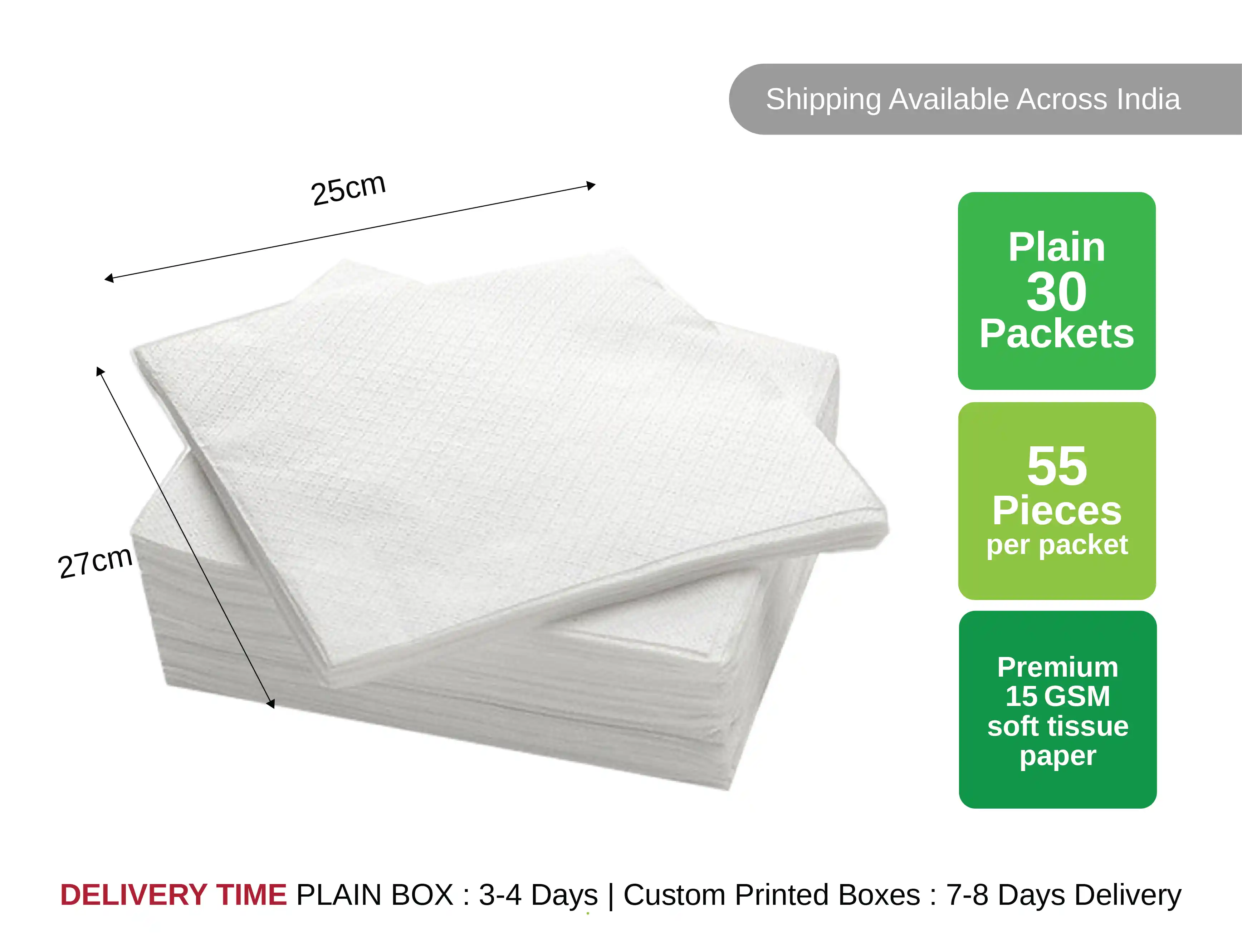 Tissue paper plain - (pack of 30 packs) - image 3