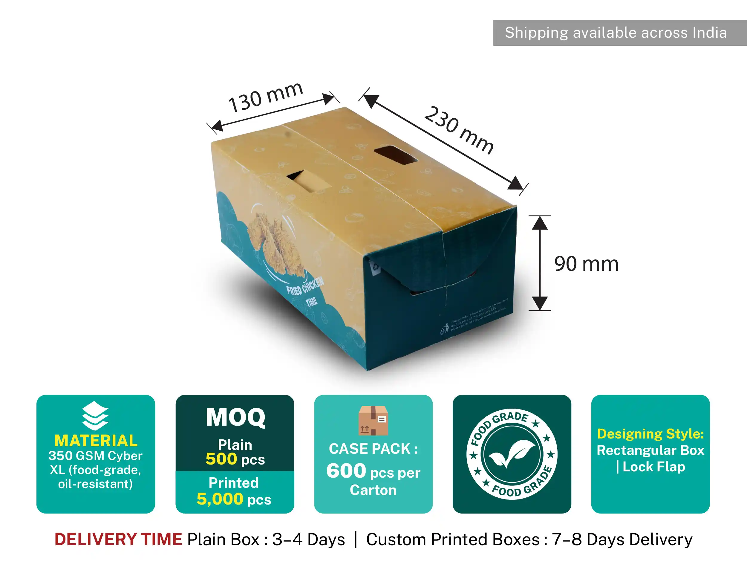 6 pieces fried chicken box - pack of 500 pieces - image 4