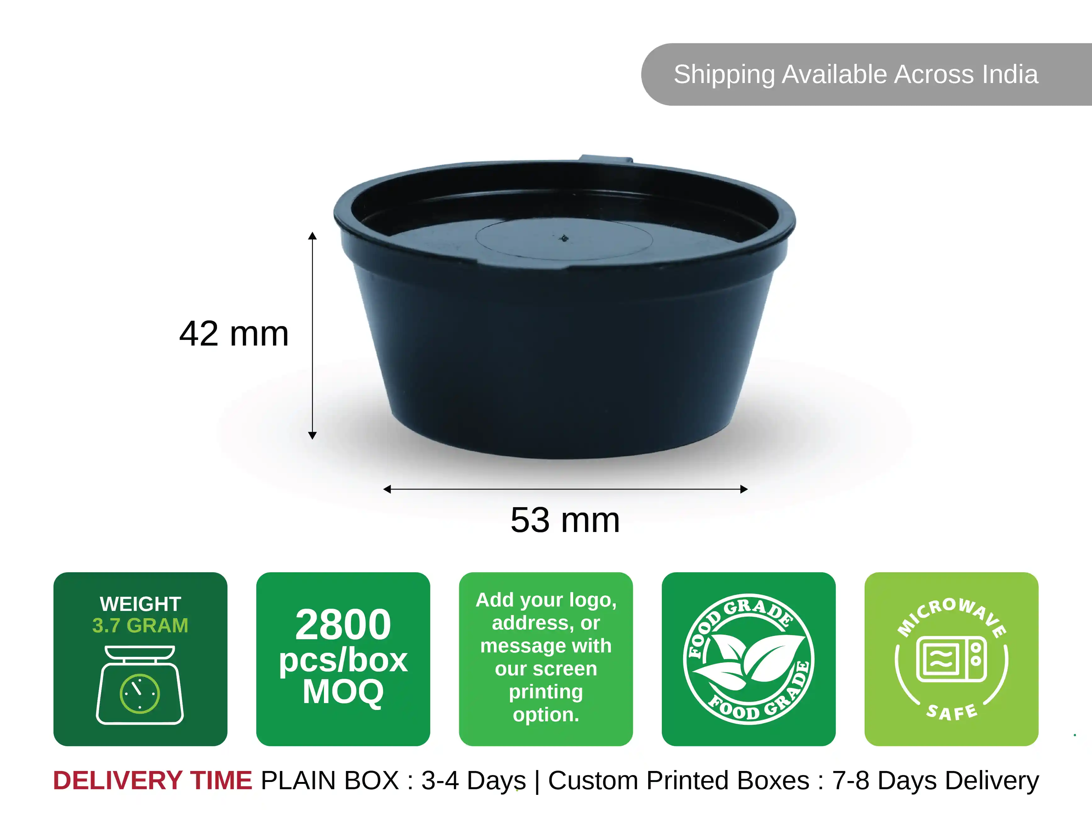 50ml Round Hinged Dip Container - image 3