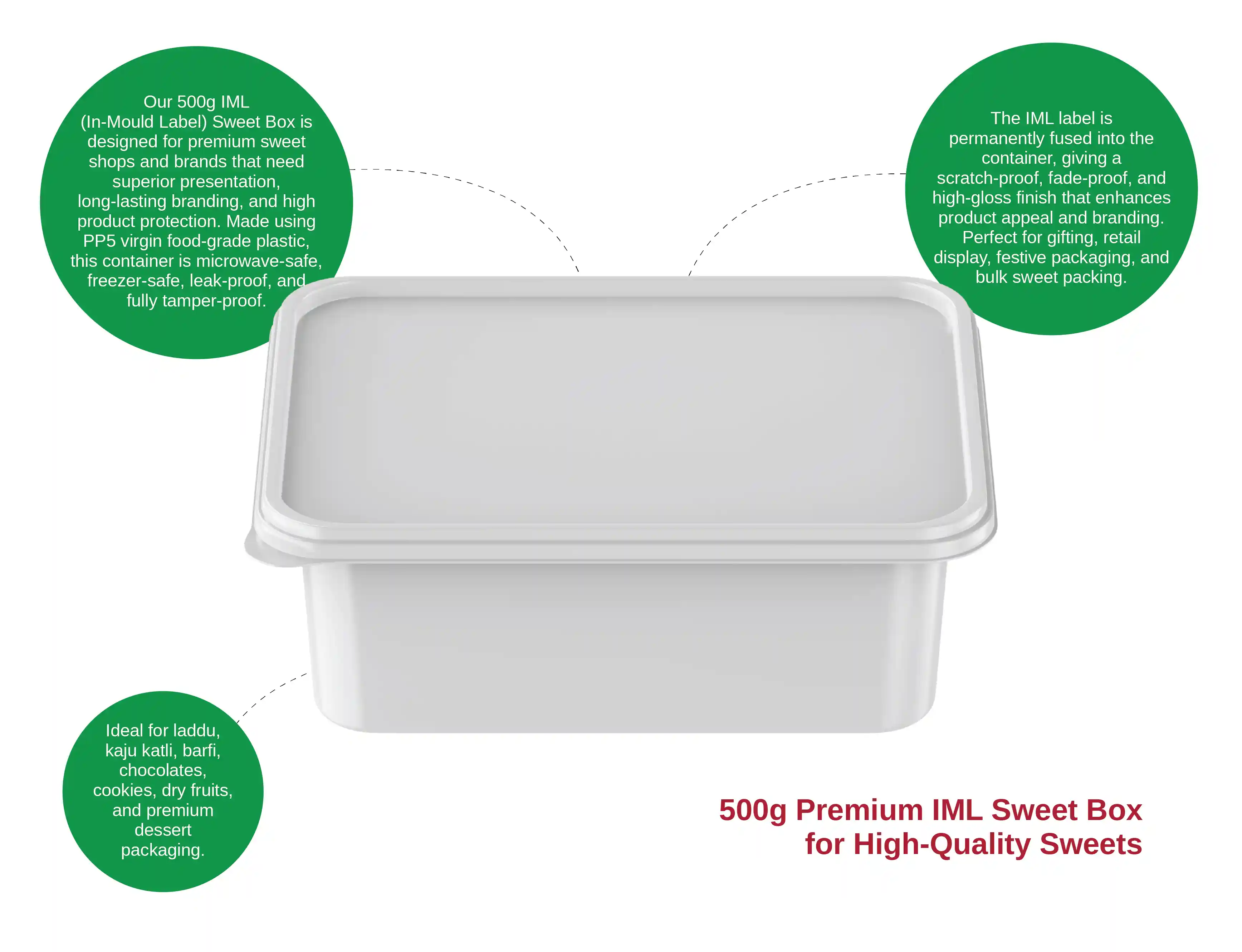 500 Gram IML Plastic Sweet Box - pack of 5000 pieces - image 2