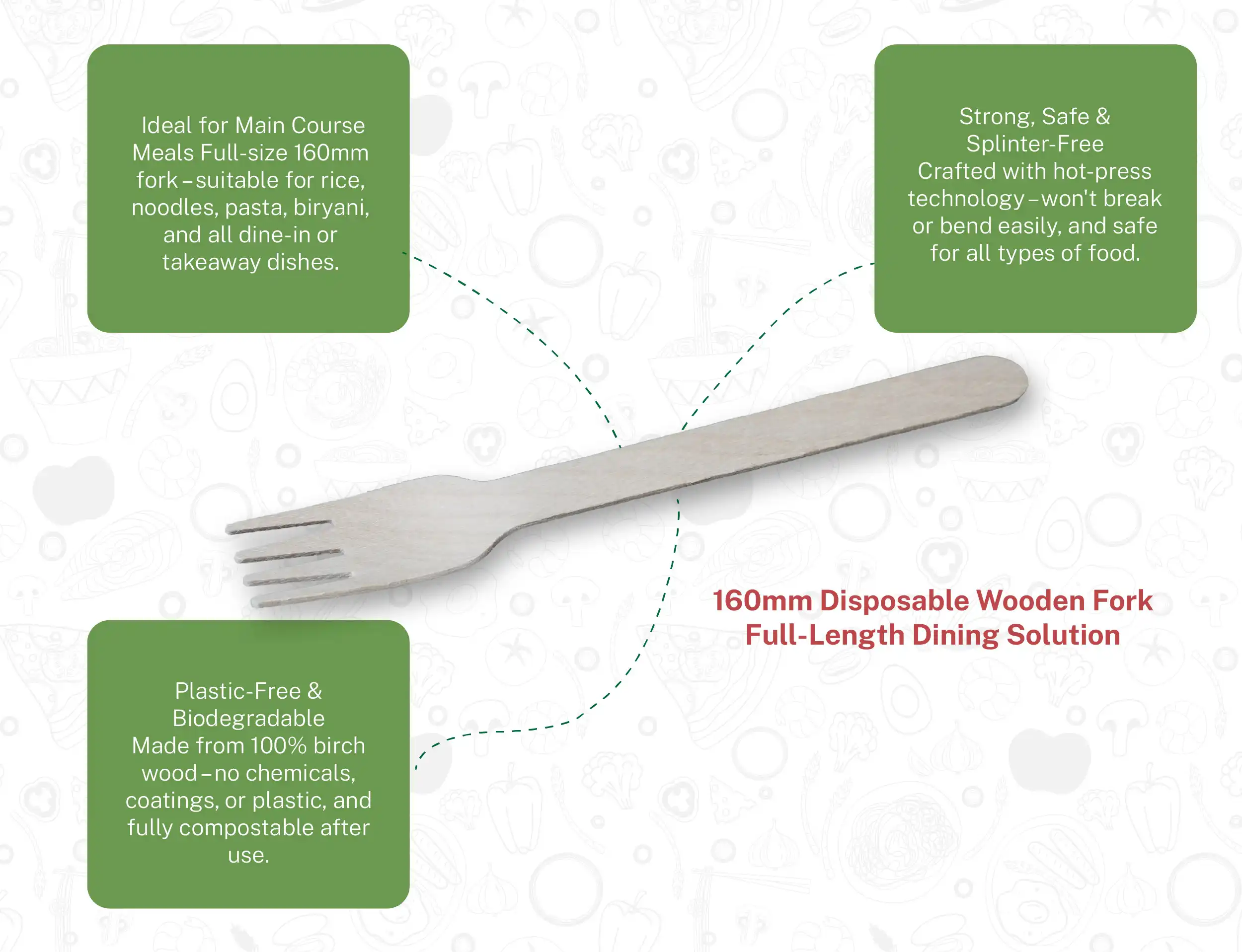 160mm Wooden Fork - Pack of 10000 pieces - image 2