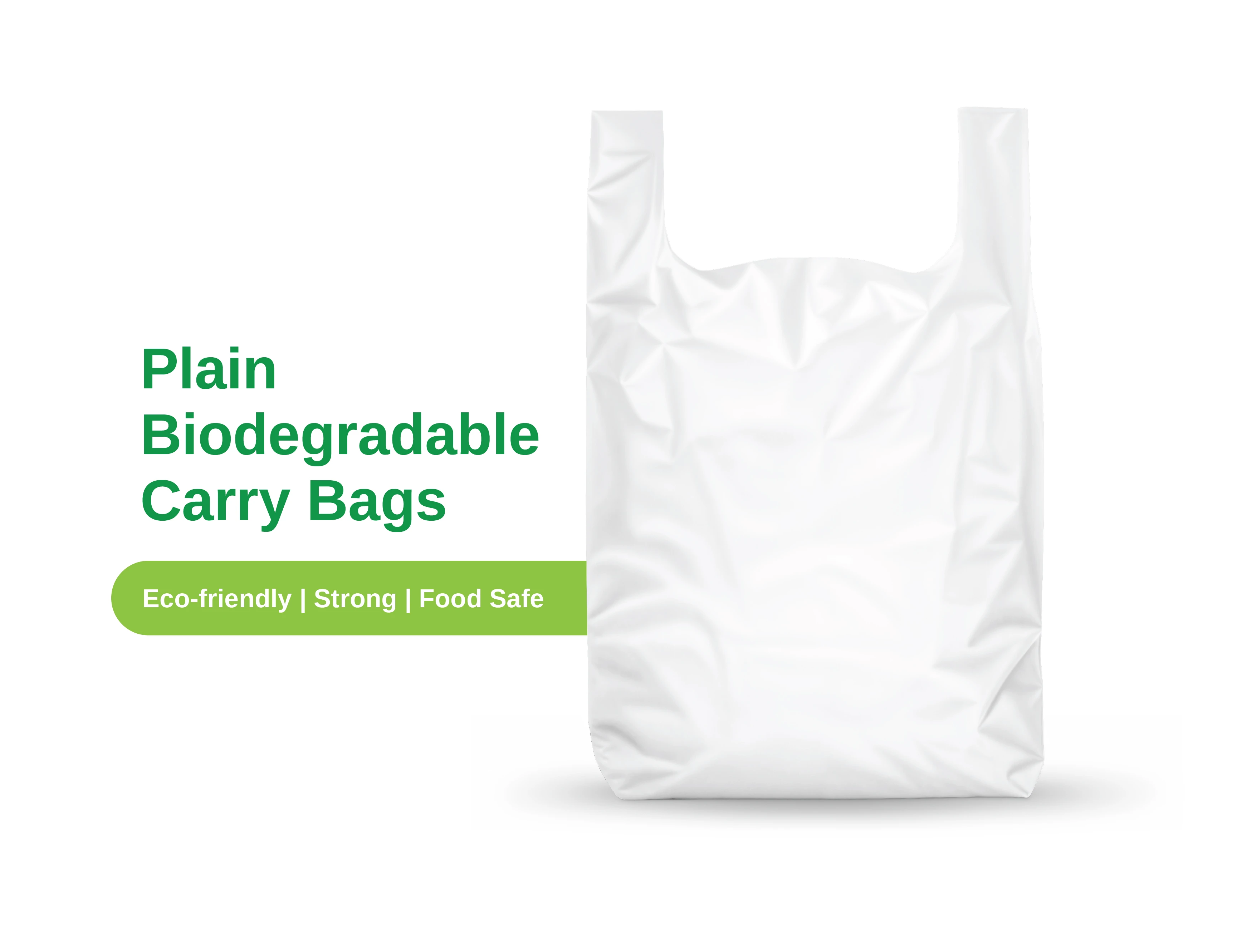 Bio Compostable Carry Bags Plain - image 2