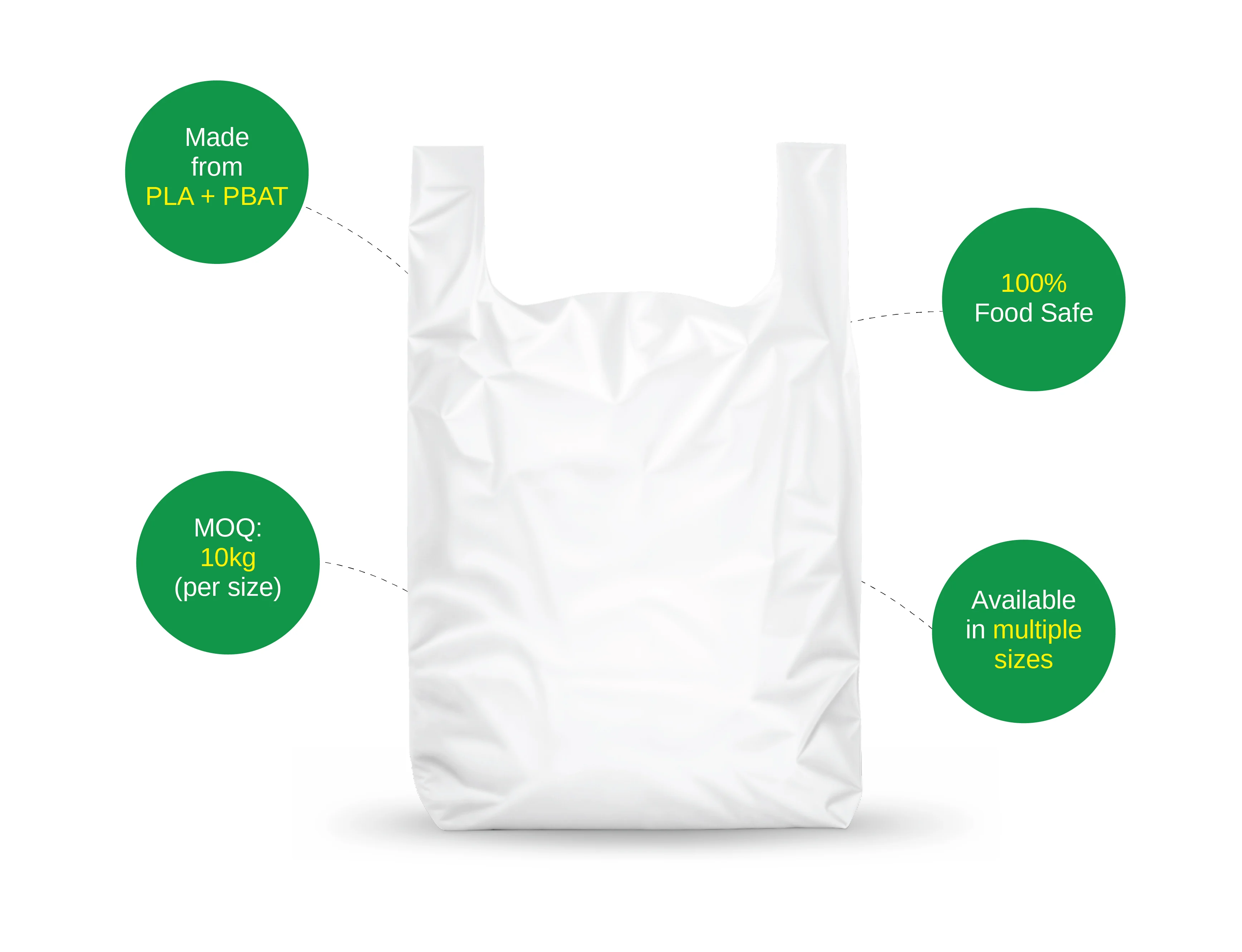 Bio Compostable Carry Bags Plain - image 3