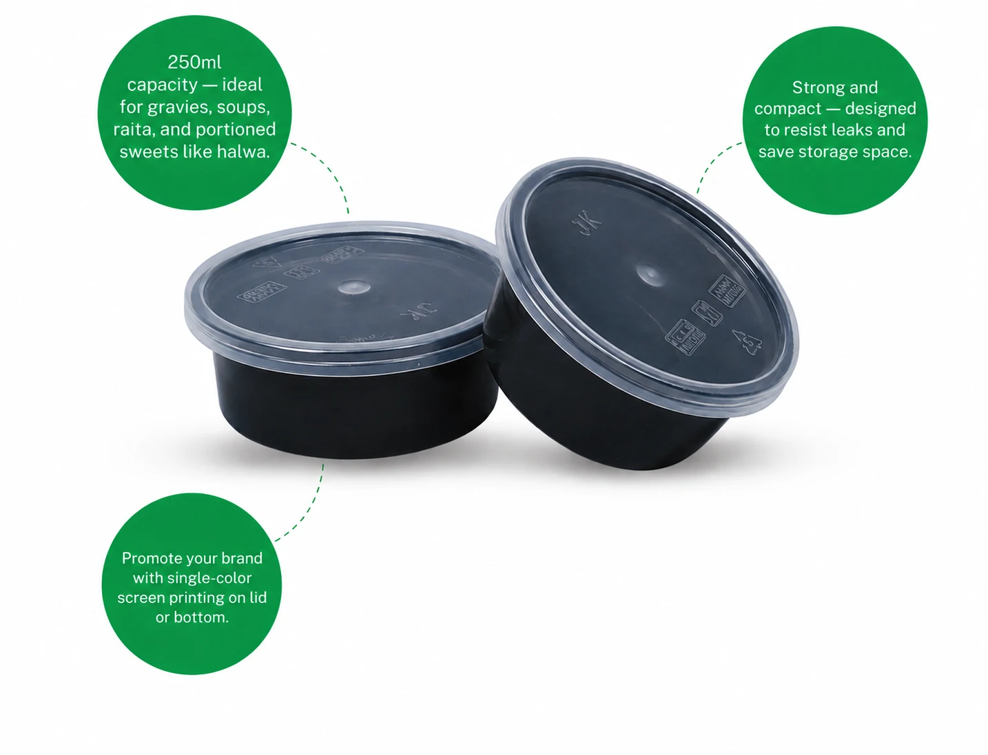 250ml Round plastic food container - pack of 600 pieces - image 4