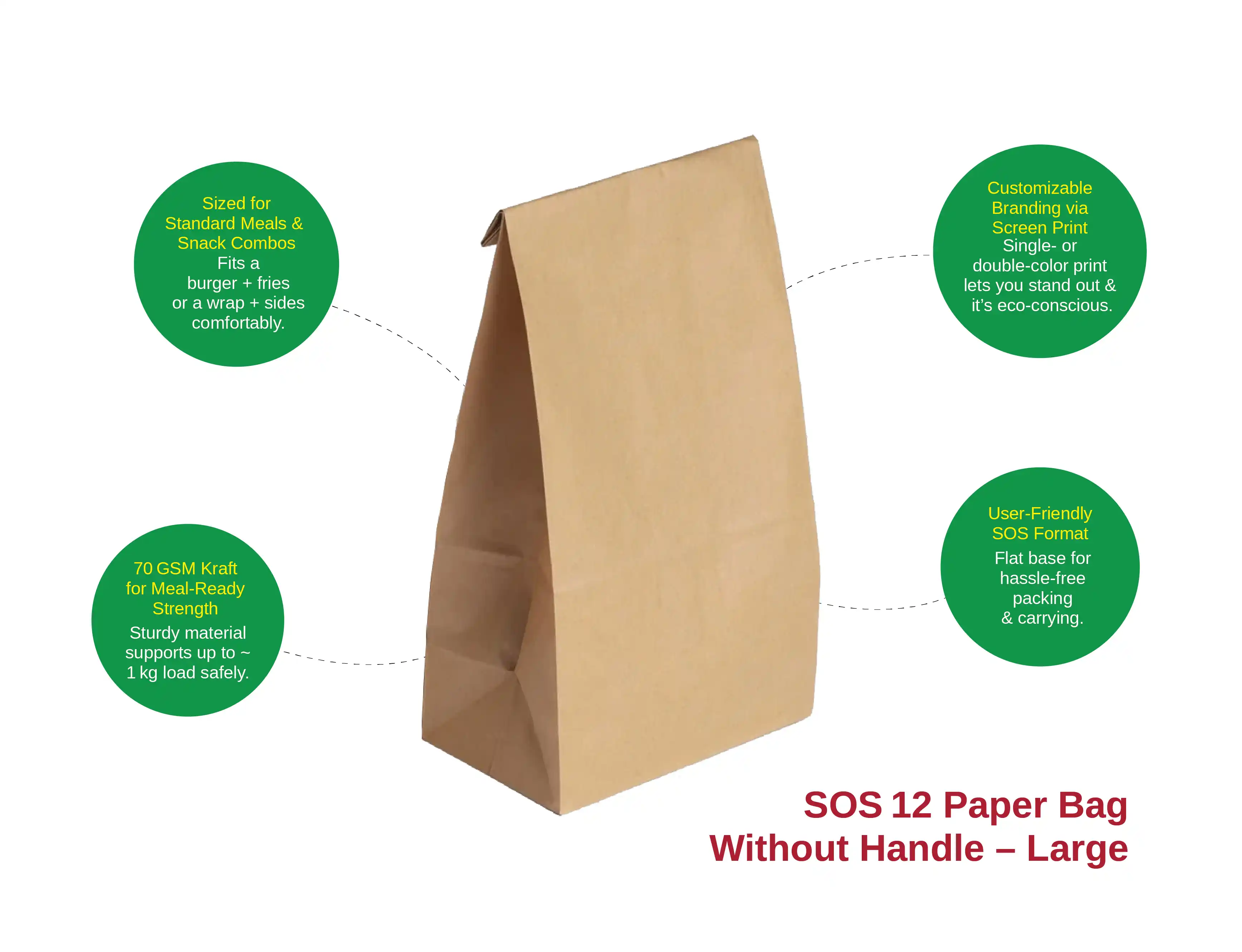 SOS 16 Paper Bag Without Handle – BIg Size (pack of 1200 pcs) - image 3