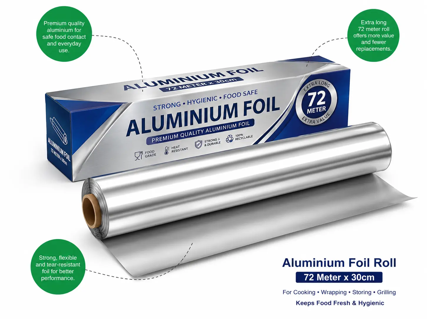 72 meter Aluminium Foil Roll - (pack of 25 pcs) - image 2