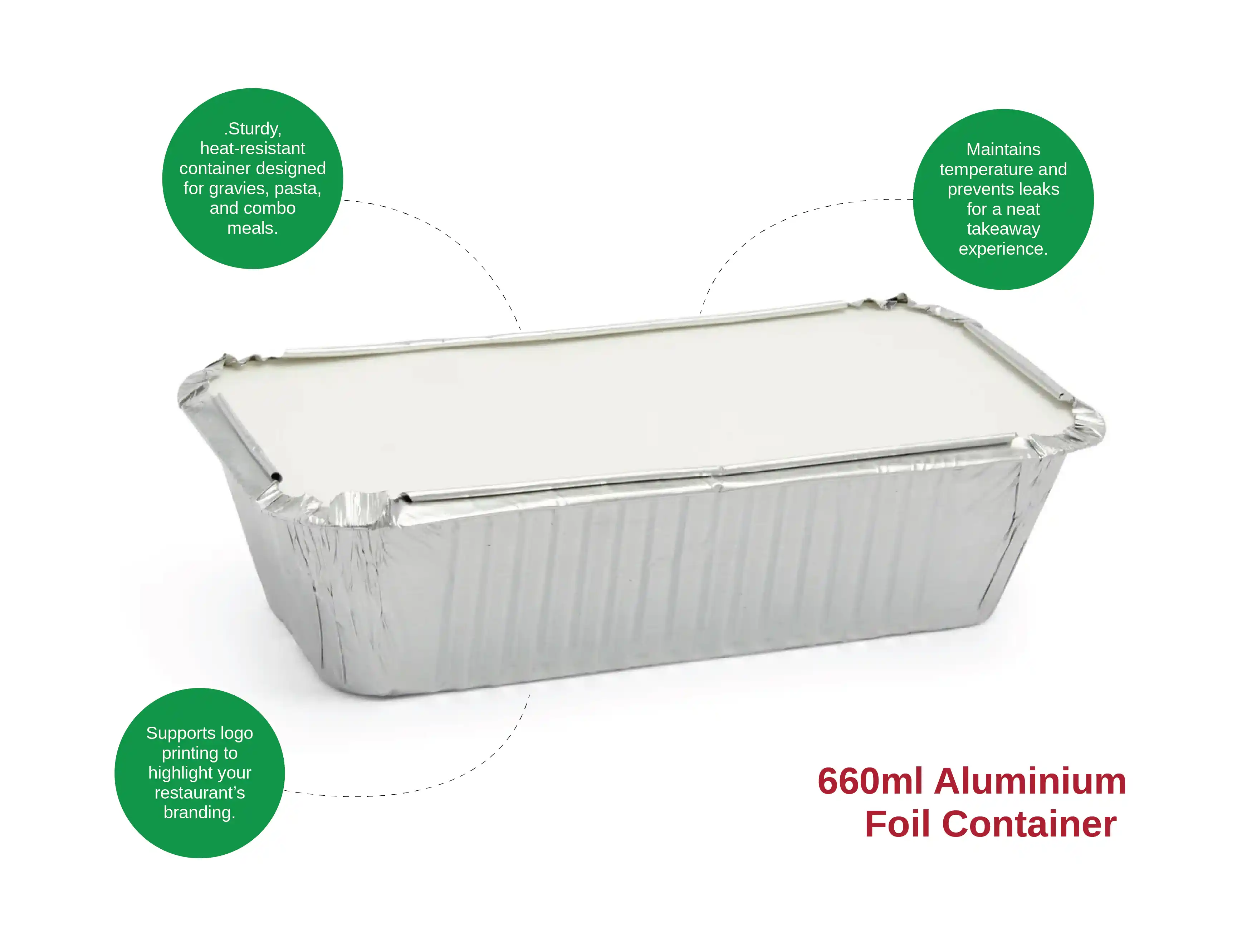 660ml Aluminium foild container - (pack of 1000 pcs) - image 4