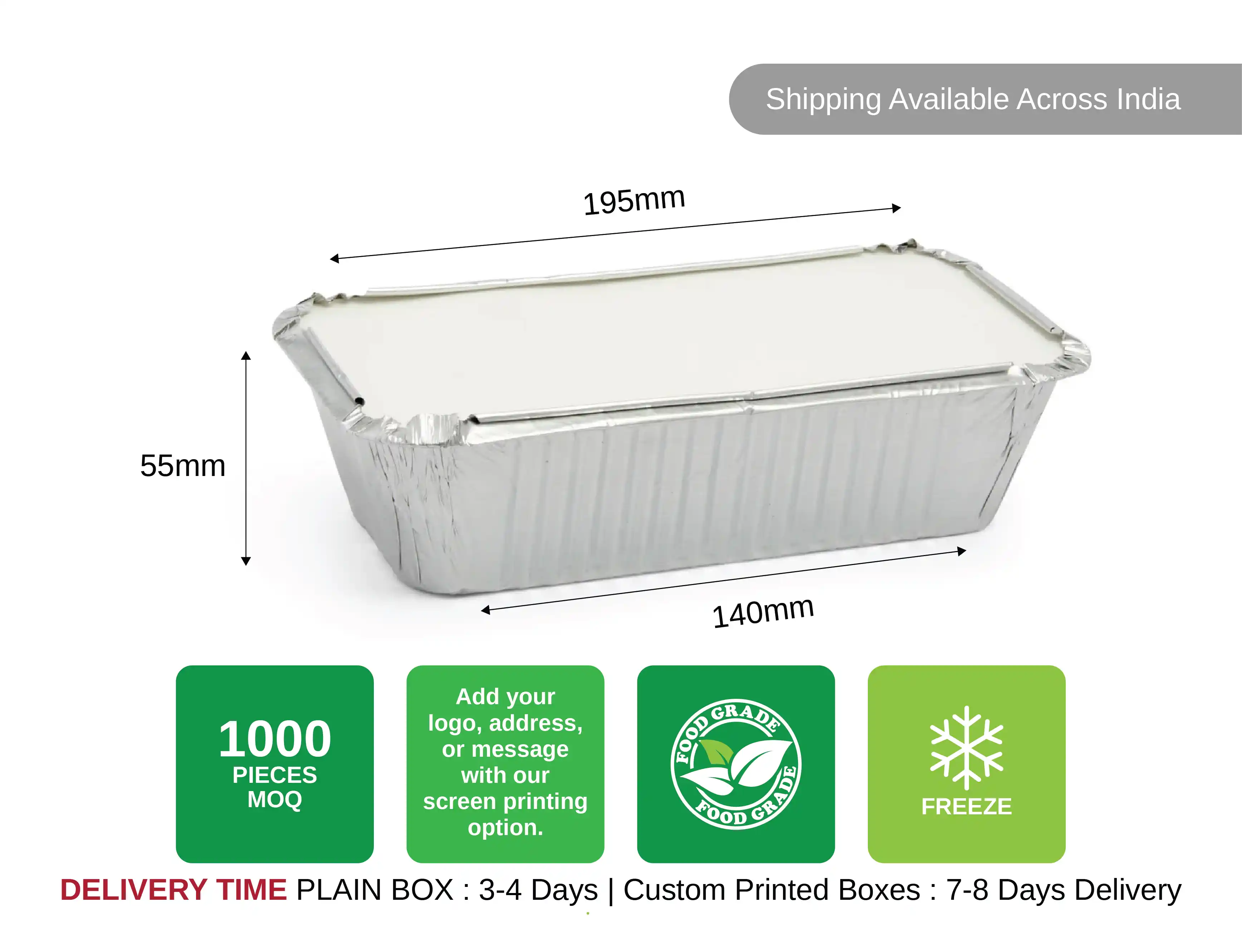 750ml Aluminium foil container - (pack of 1000 pcs) - image 5