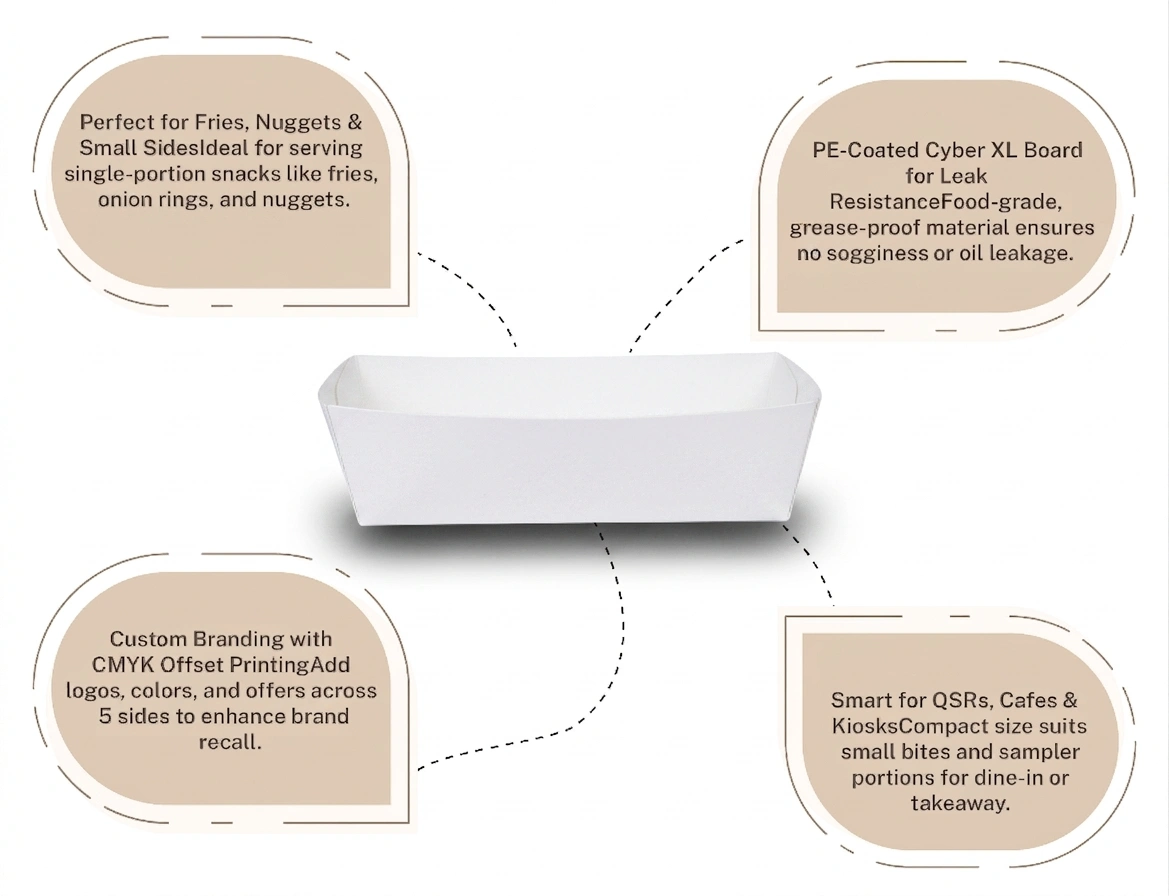 250ml Paper Boat Tray - inner White - image 2