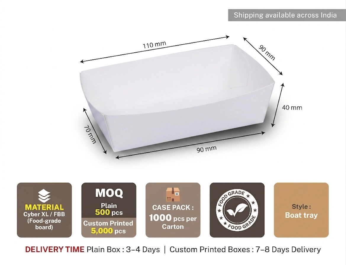 250ml Paper Boat Tray - inner White - image 3