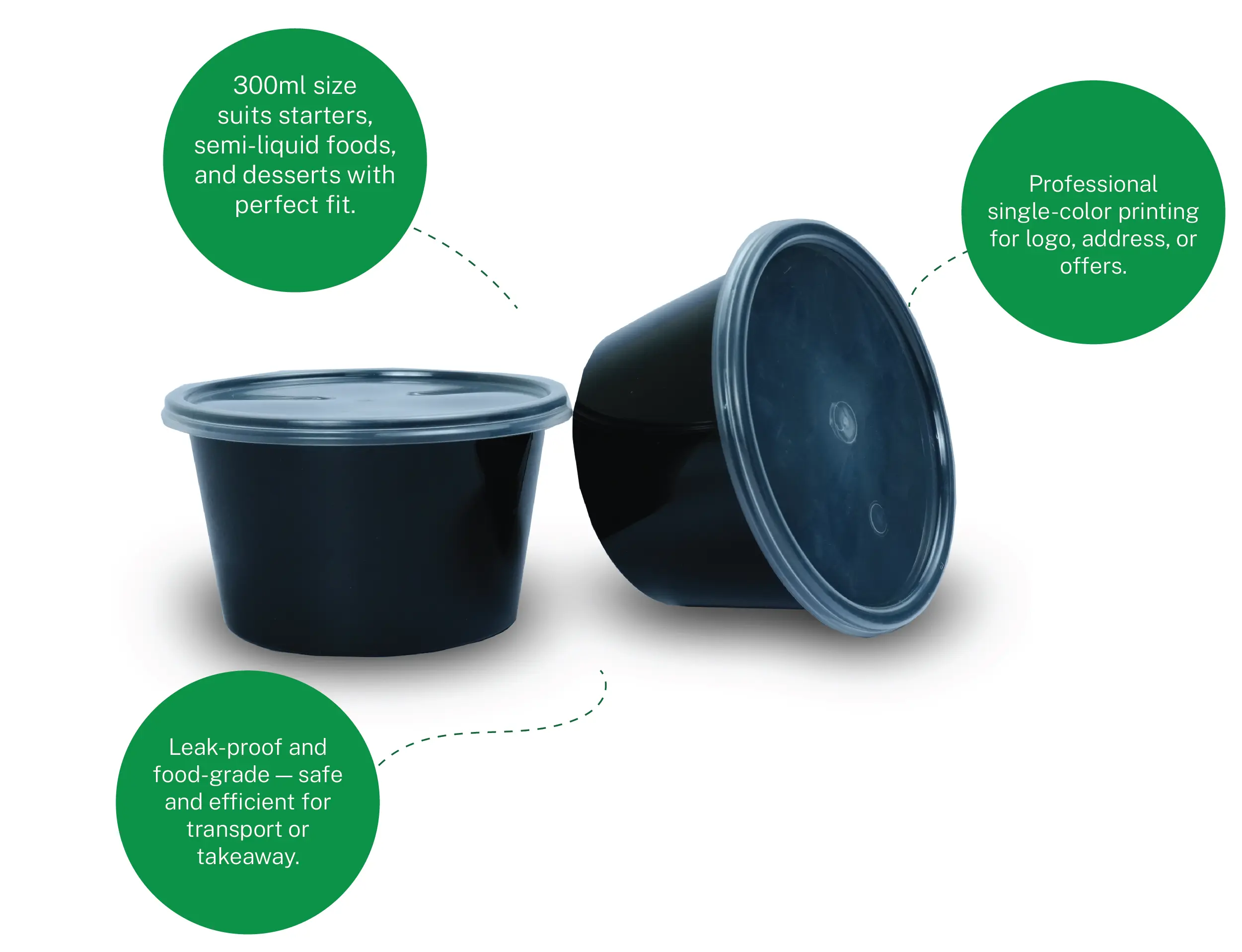 300 Round plastic food container - image 6