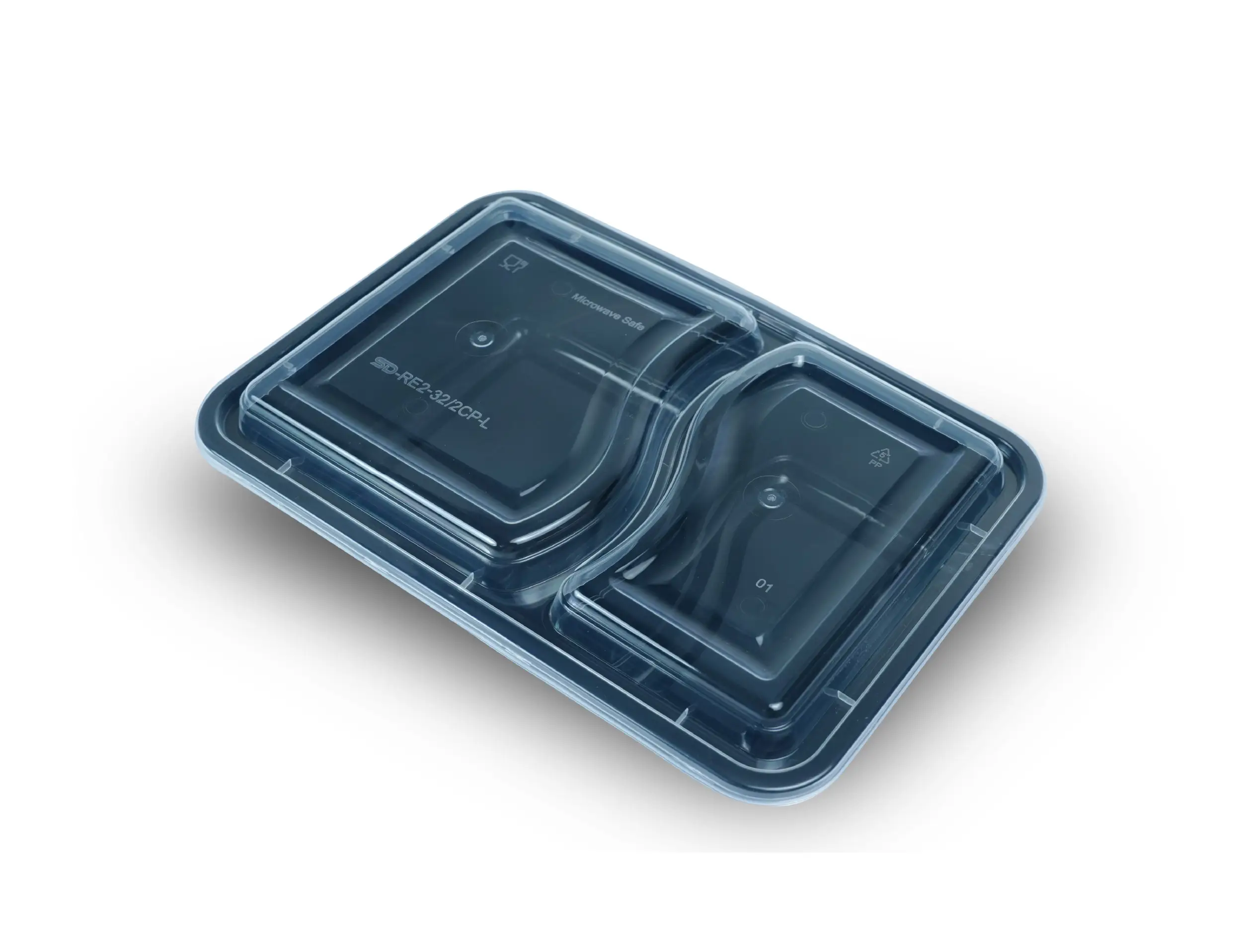 2cp Meal Tray with Dome Lid  850ml - Pack of 300 pieces - image 2