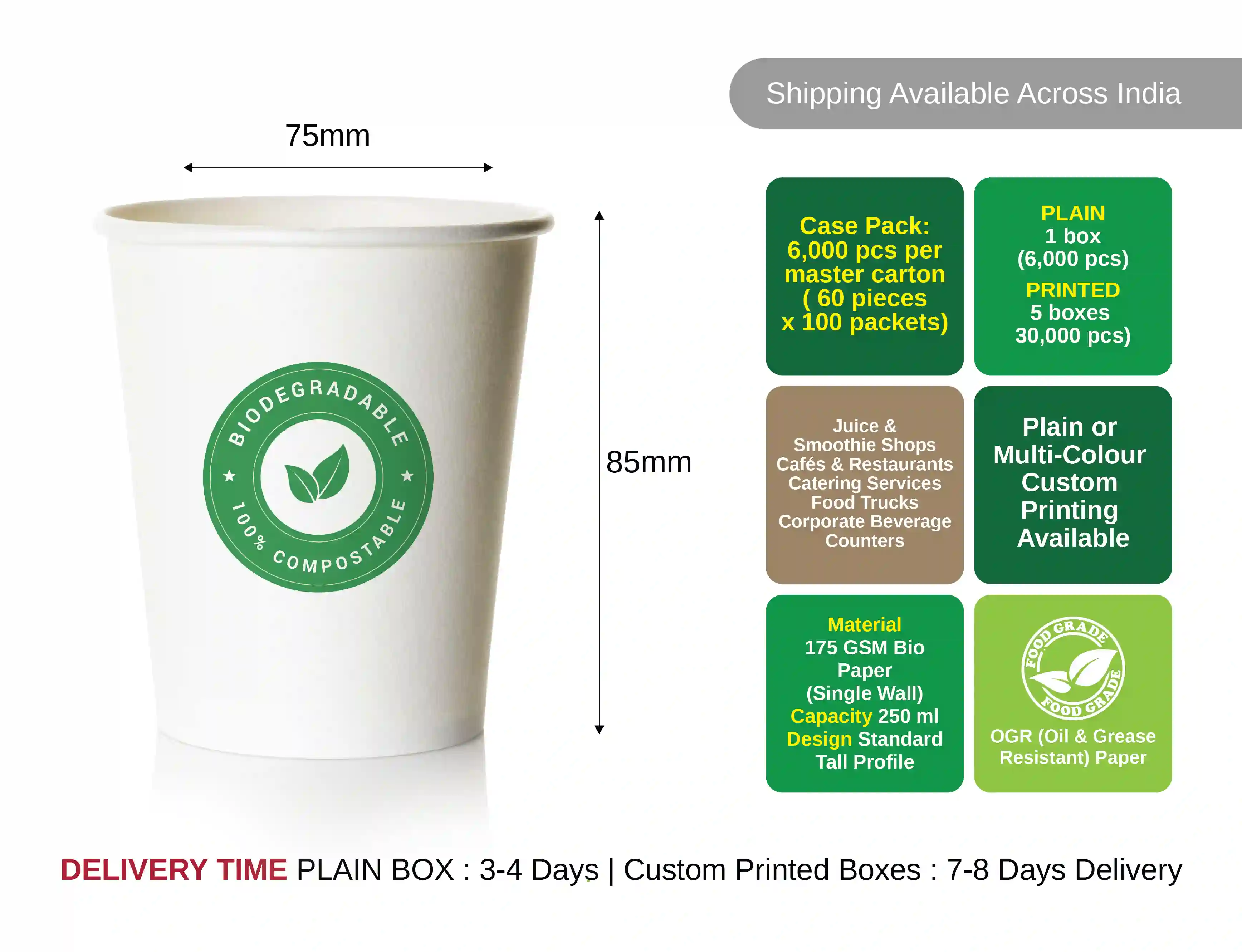 250ml bio paper cup - (pack of 6000 pcs) - image 4