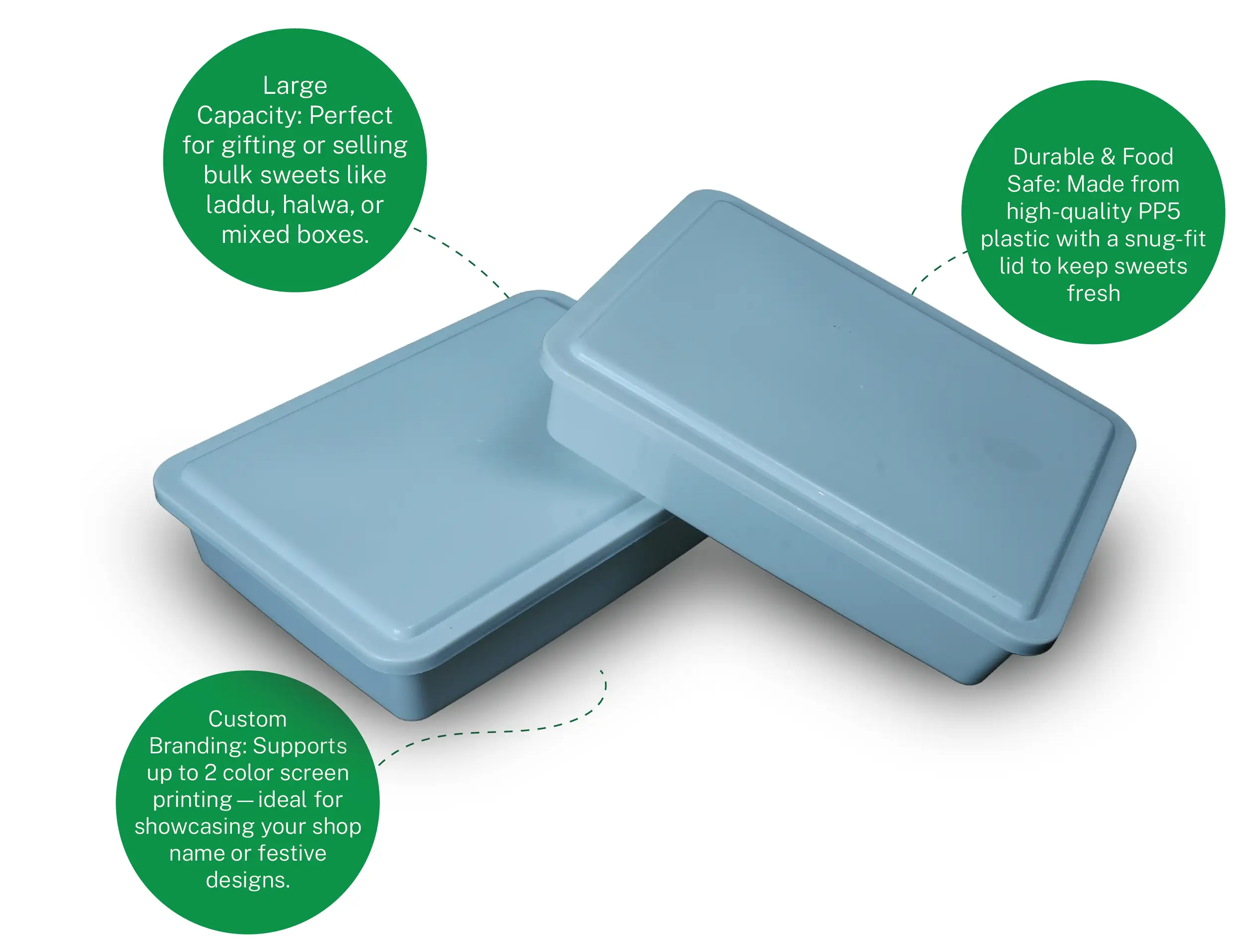 1kg Plastic sweet box - pack of 400 pieces - image 5