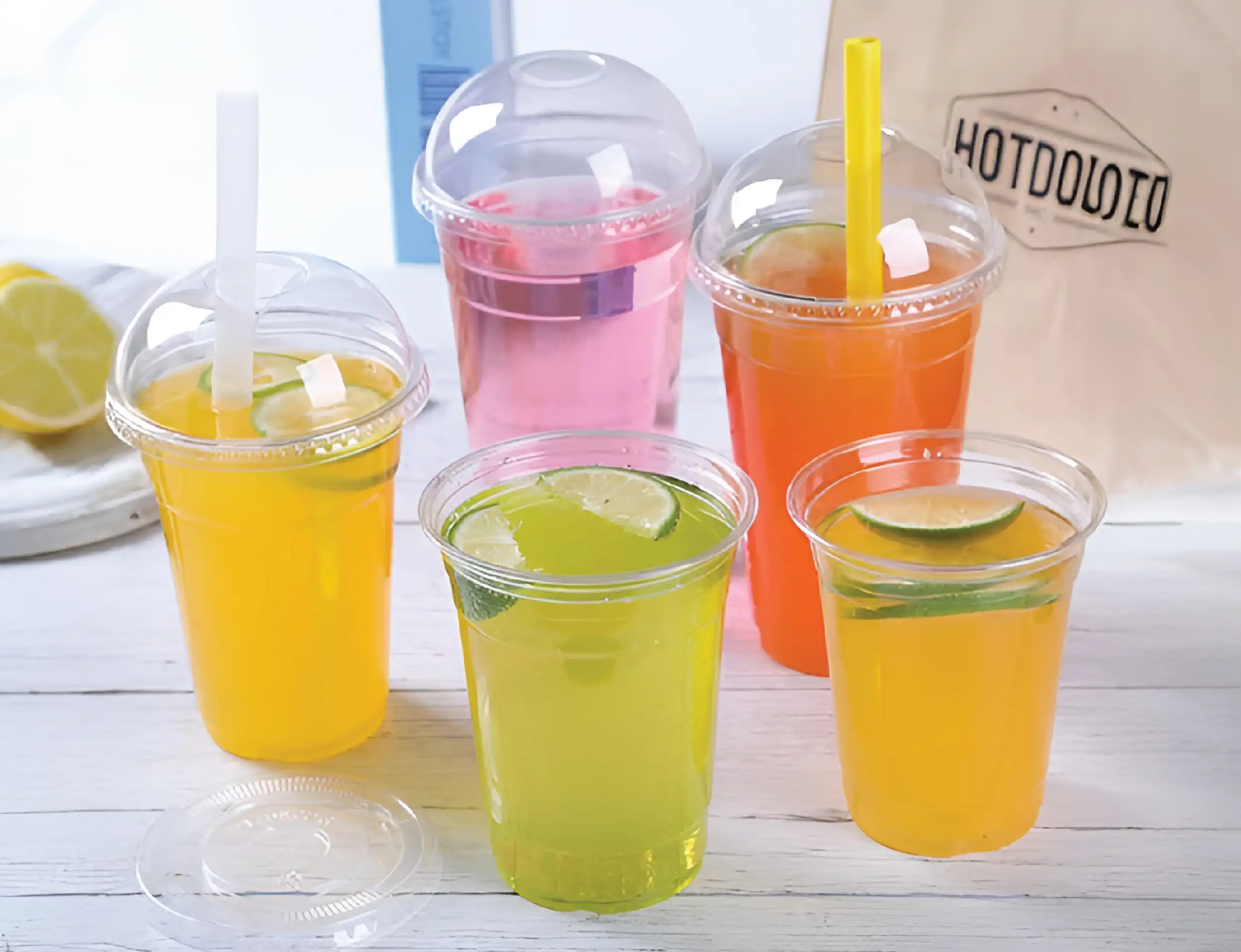 350ml Plastic PET Glass With Lid - image 4