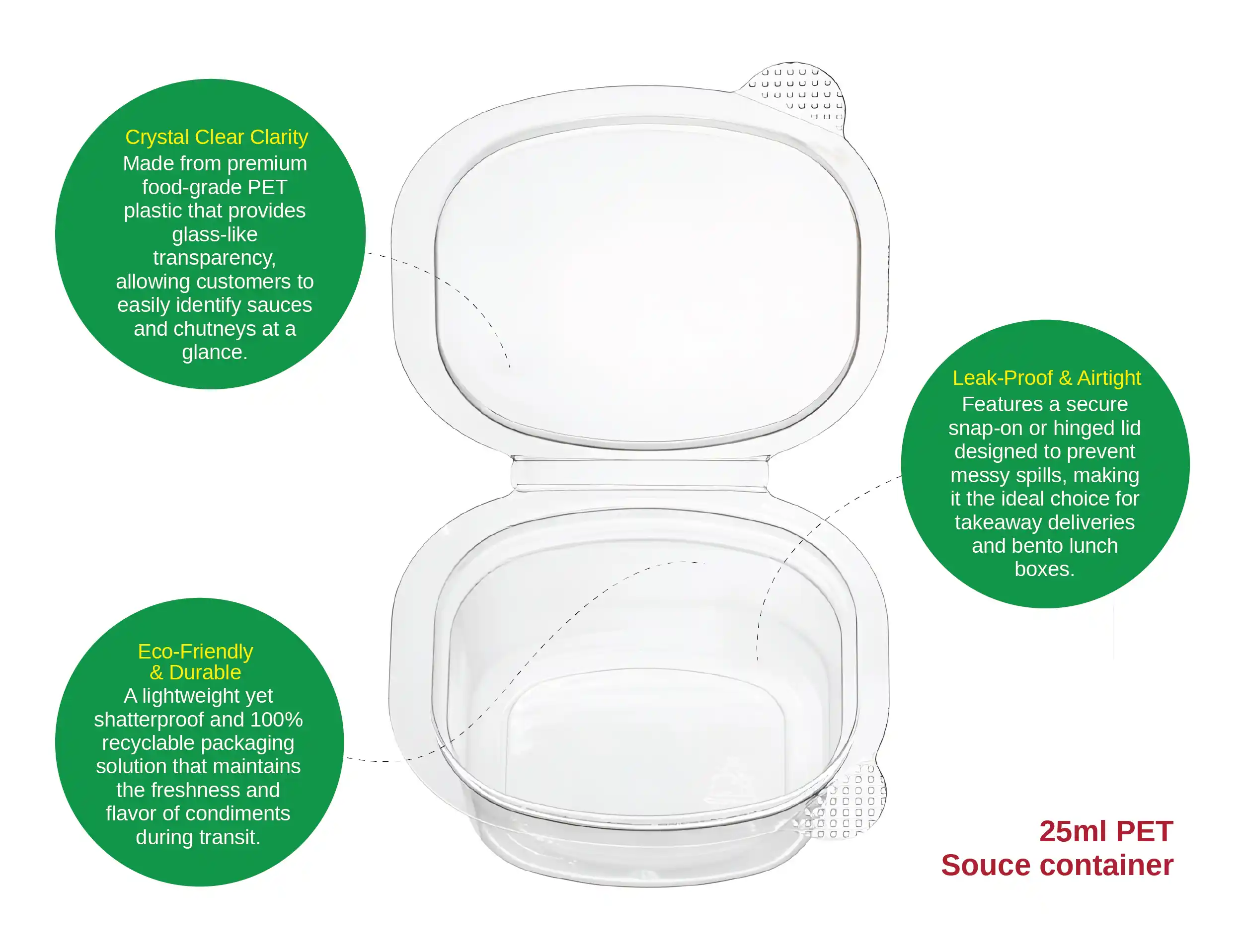 35ml Small PET Sauce Container - image 2