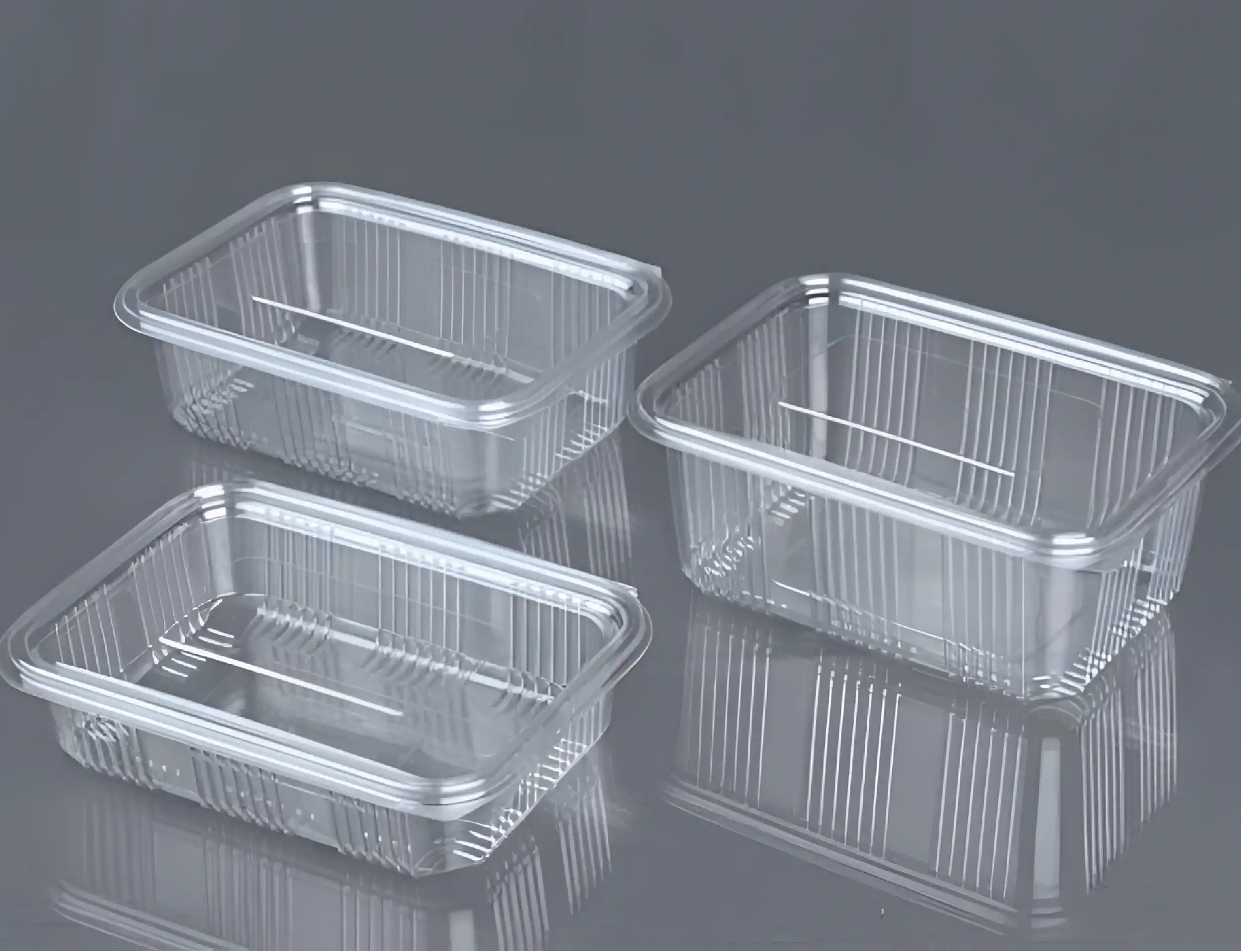 600ml PET Hinged Rectangular Container - image 4