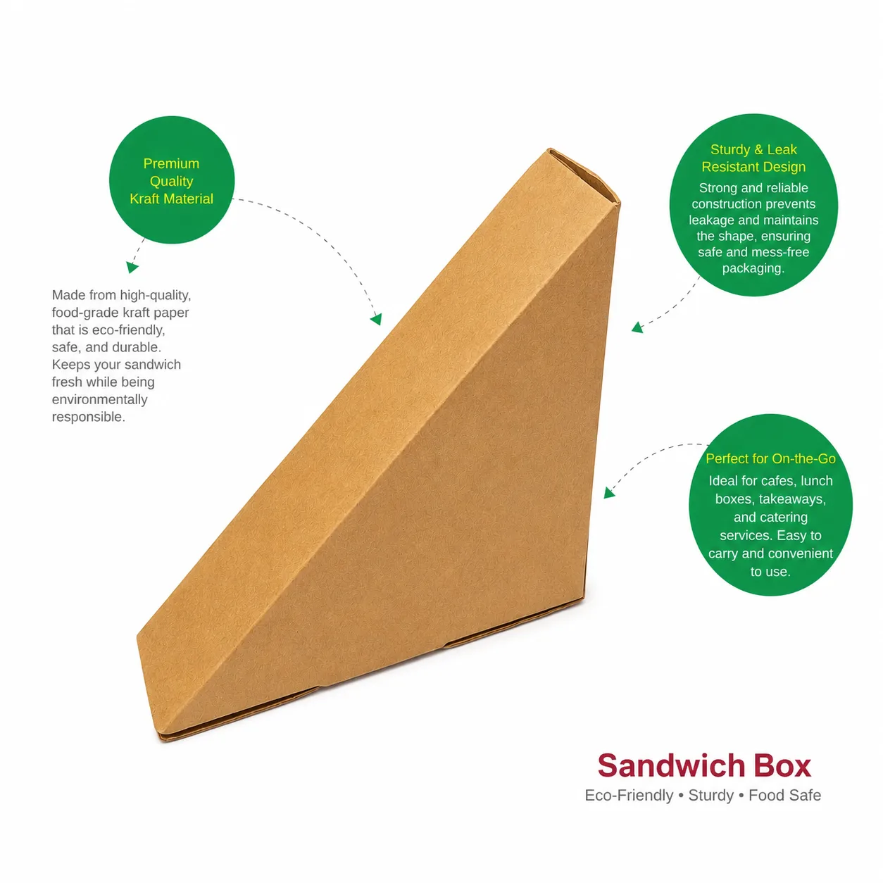 Sandwich Paper Packaging Boxes - pack of 500 pieces - image 3