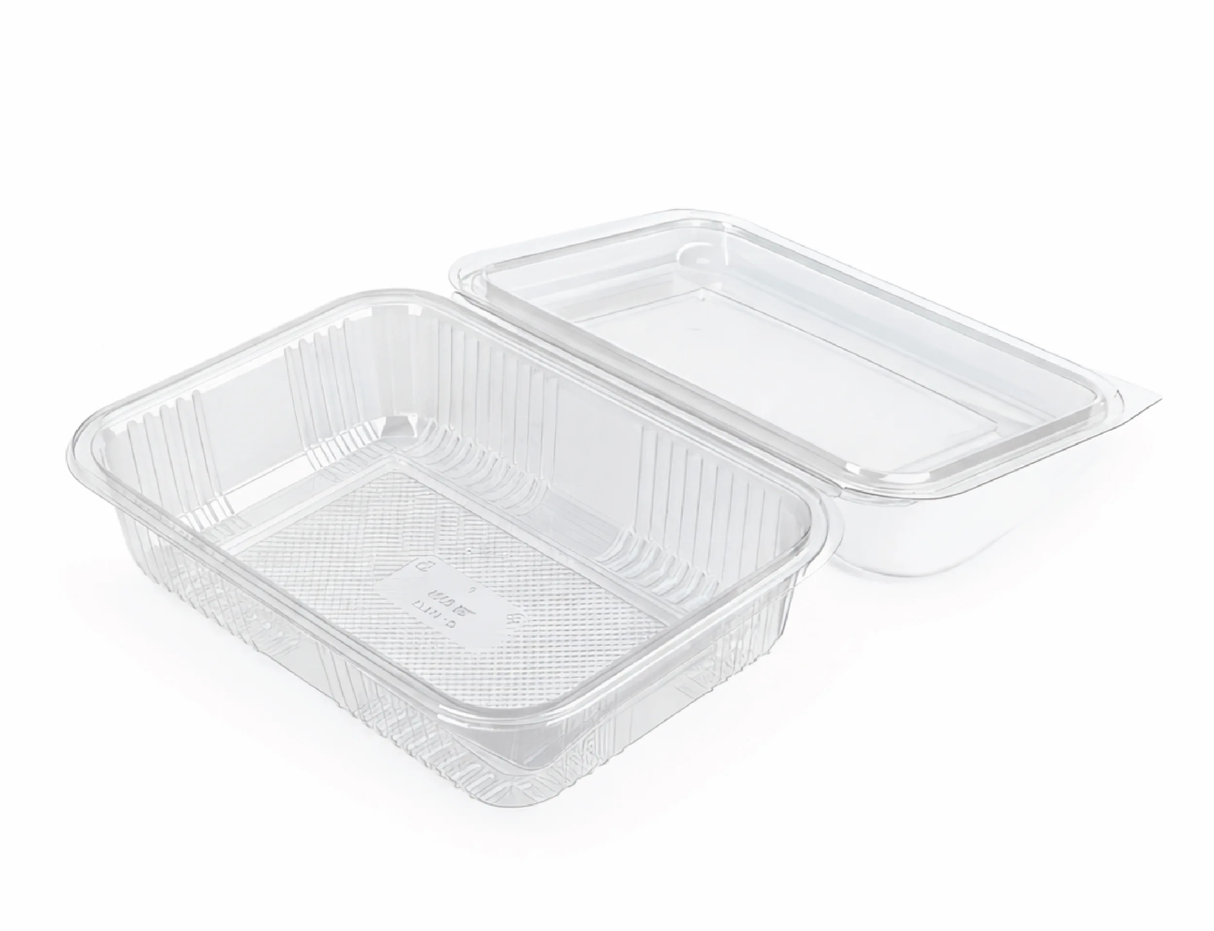 600ml PET Hinged Rectangular Container