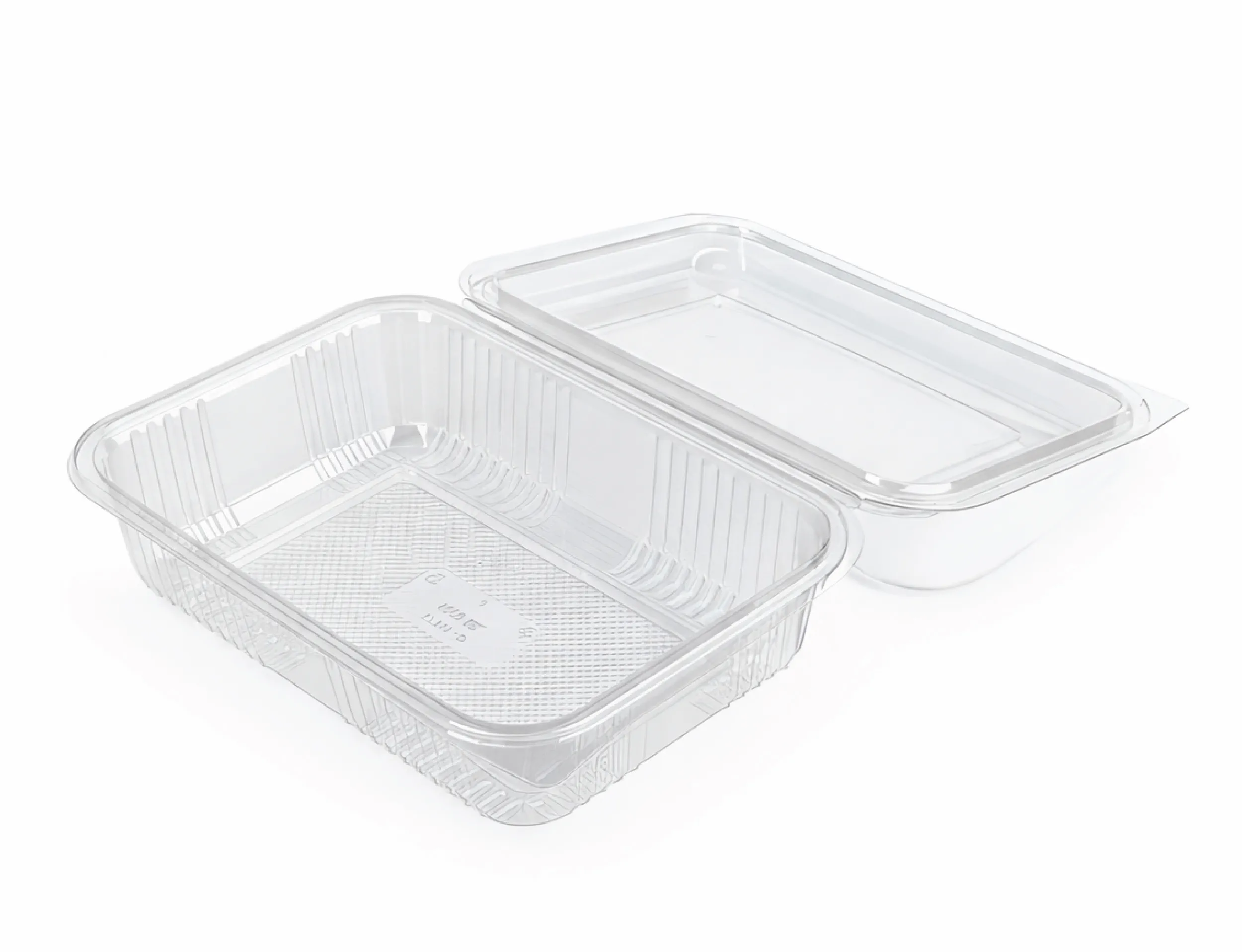 1000ml PET Hinged Rectangular Container