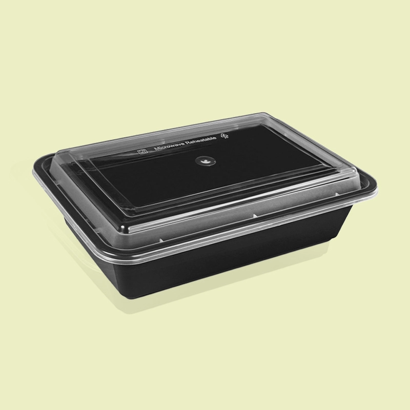 Disposable plastic food container
