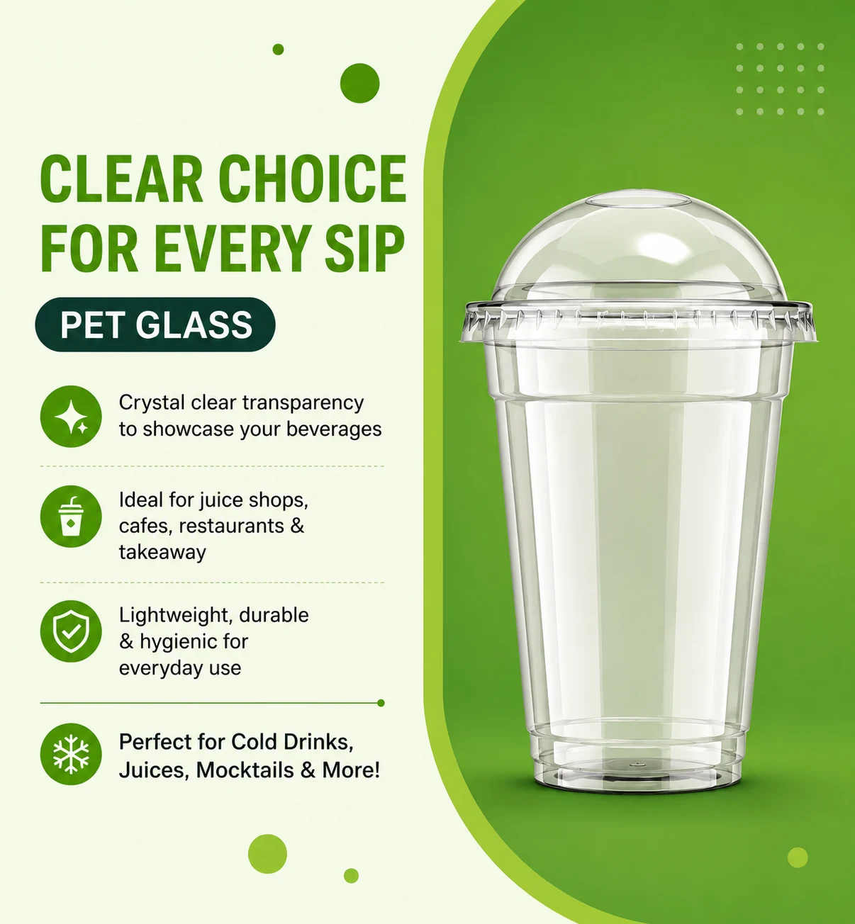 PET Plastic Glass With Lid Mobile Banner