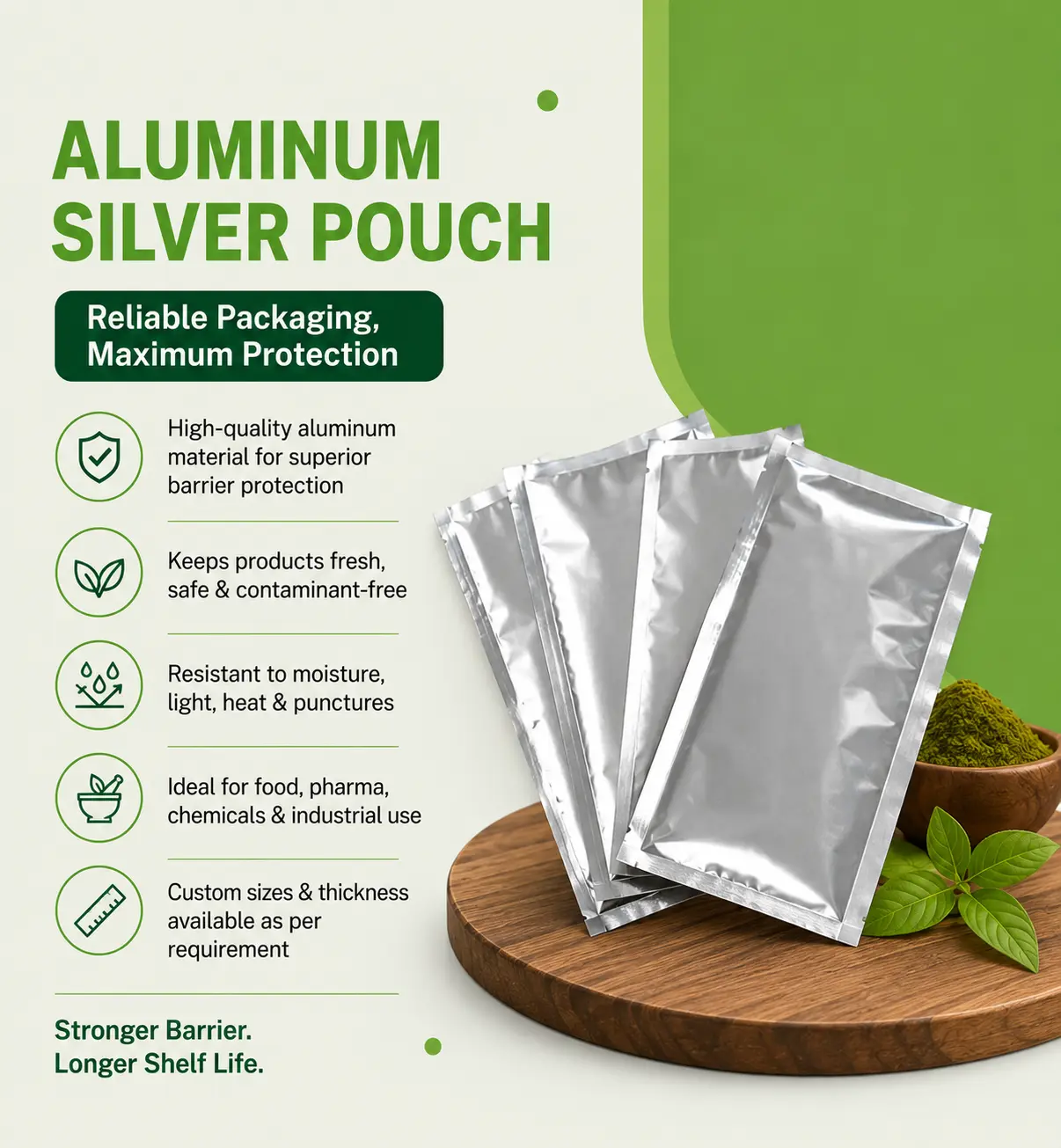 Silver pouch Mobile Banner