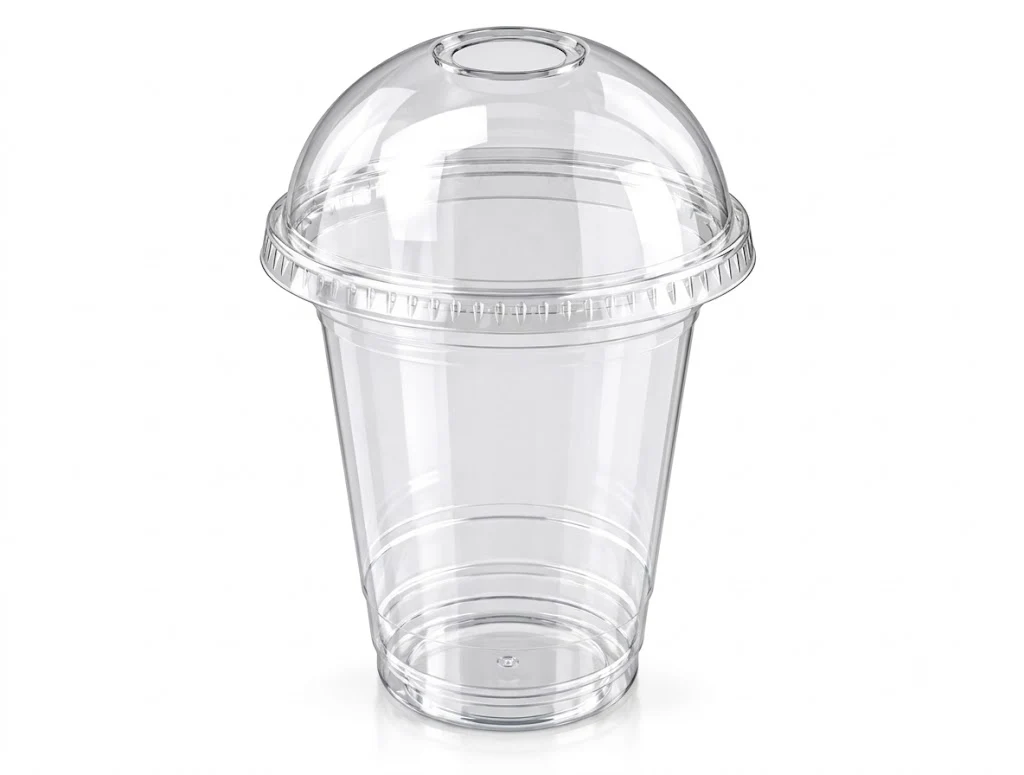 350ml Plastic PET Glass With Lid