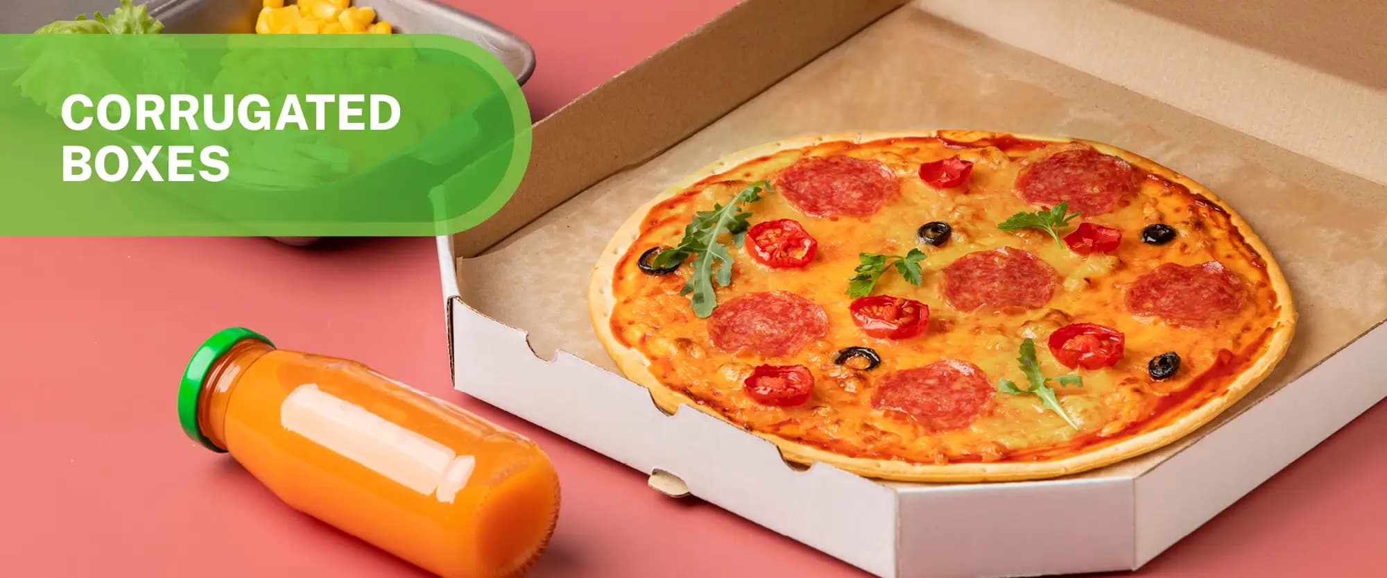 Pizza Box Packaging Desktop Banner