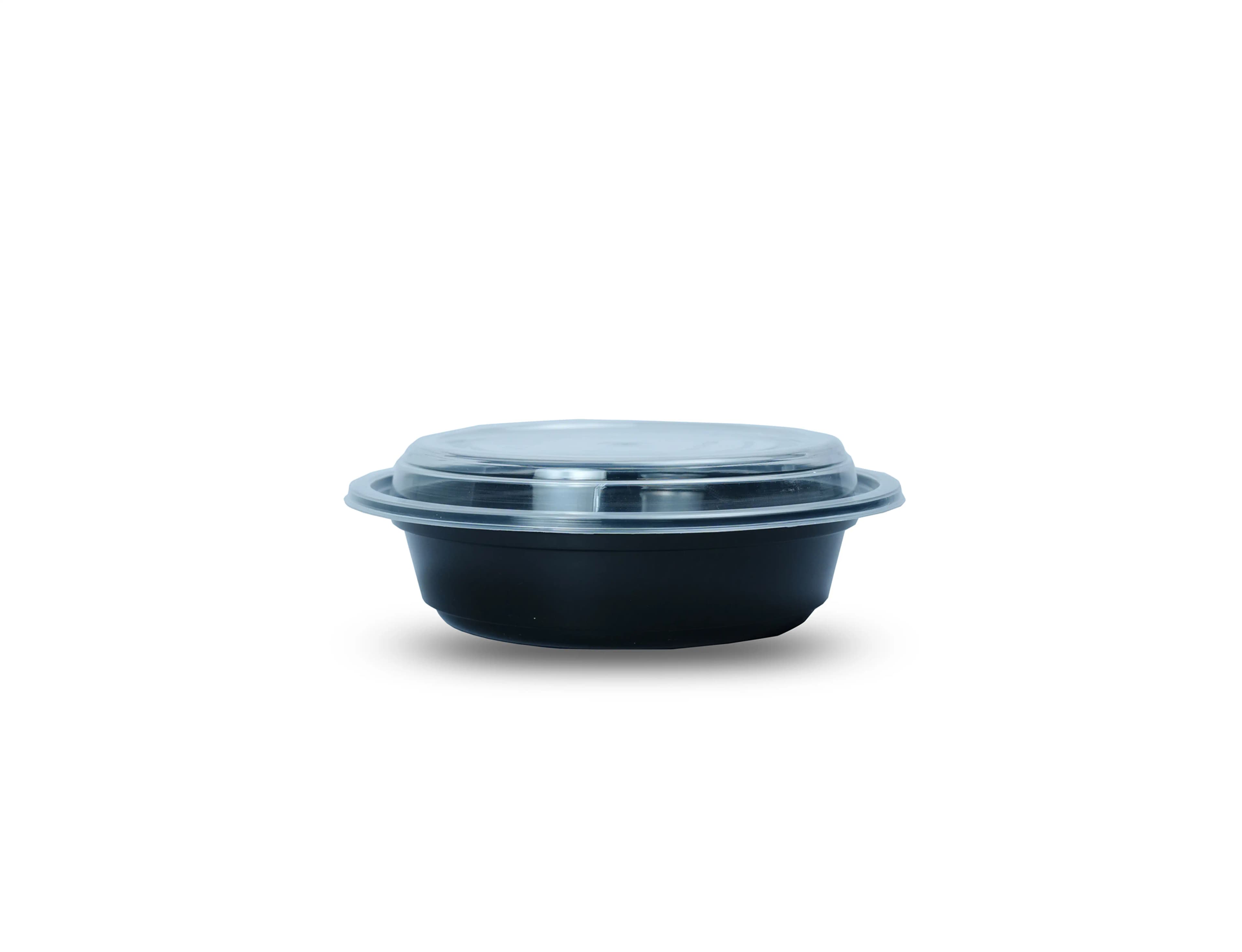 RO32 1000ml Round Plastic Container with Dome Lid - Pack of 500 Pieces