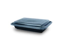 RE24 750ml Rectangle Plastic Container With Dome Lid - Pack of 600 Pieces